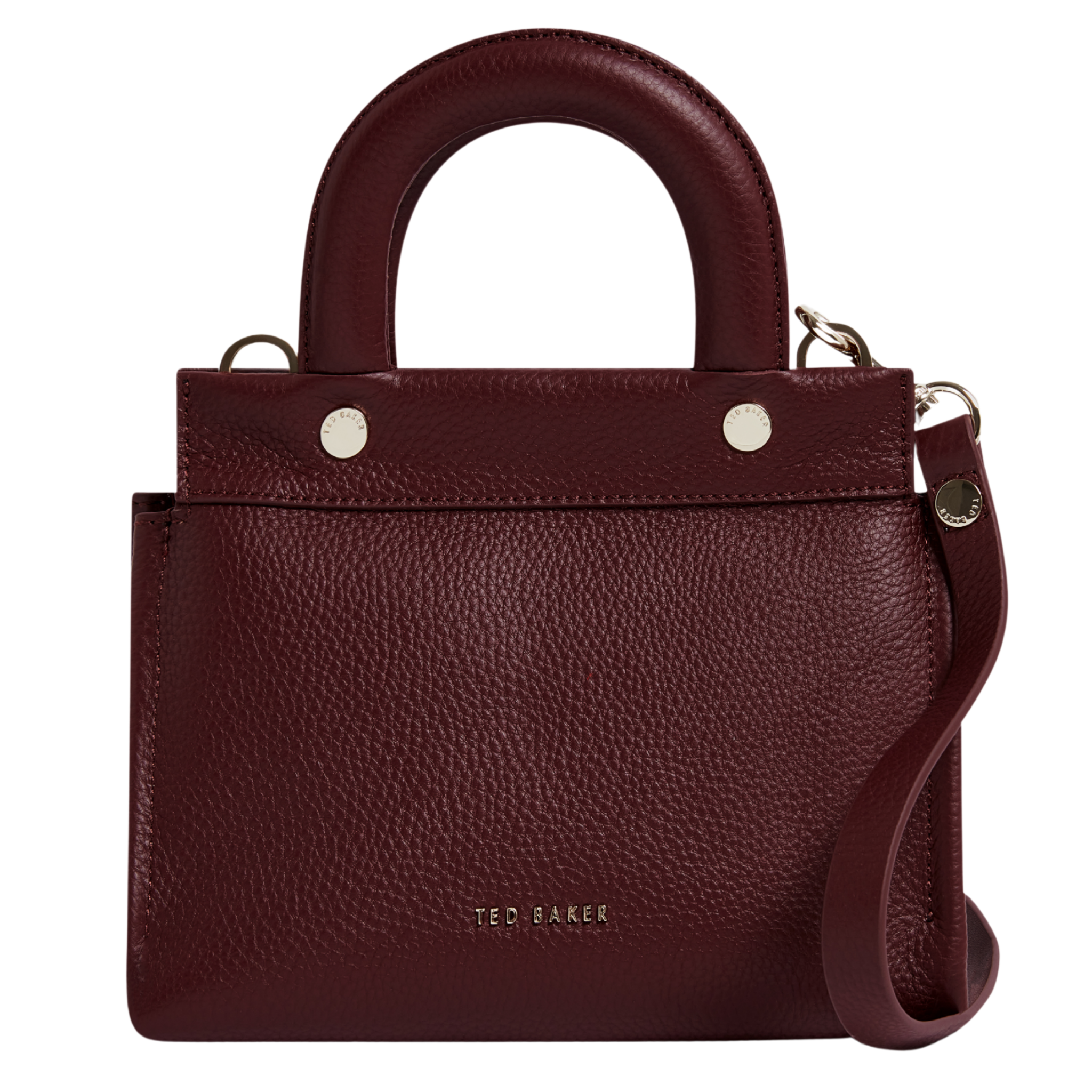 Womens Ted Baker Dark Red Roniaa Grab Handle Small Tote Bag