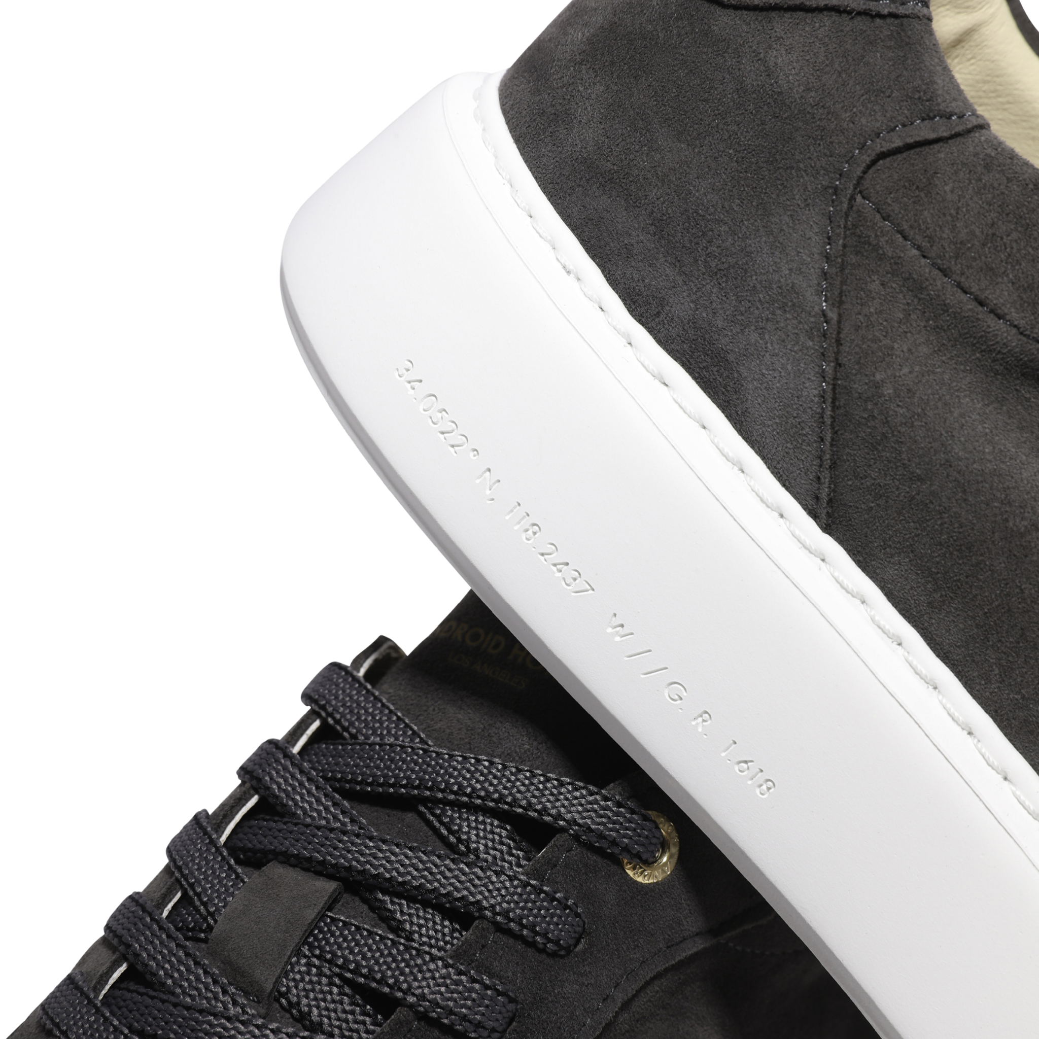 Mens Android Homme Anthracite Manhattan Suede Trainers