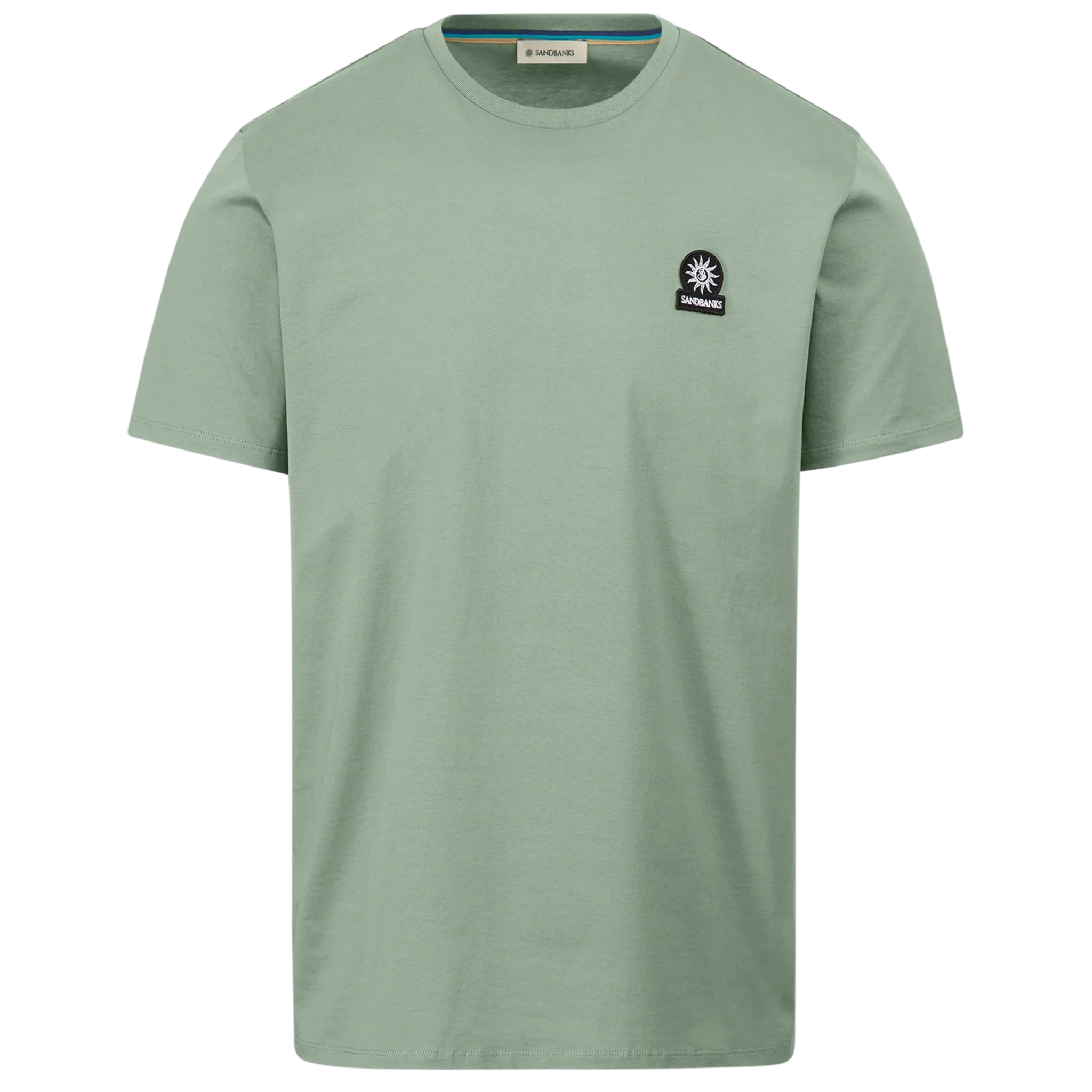 Mens Sandbanks Sage Badge Logo S/s T Shirt