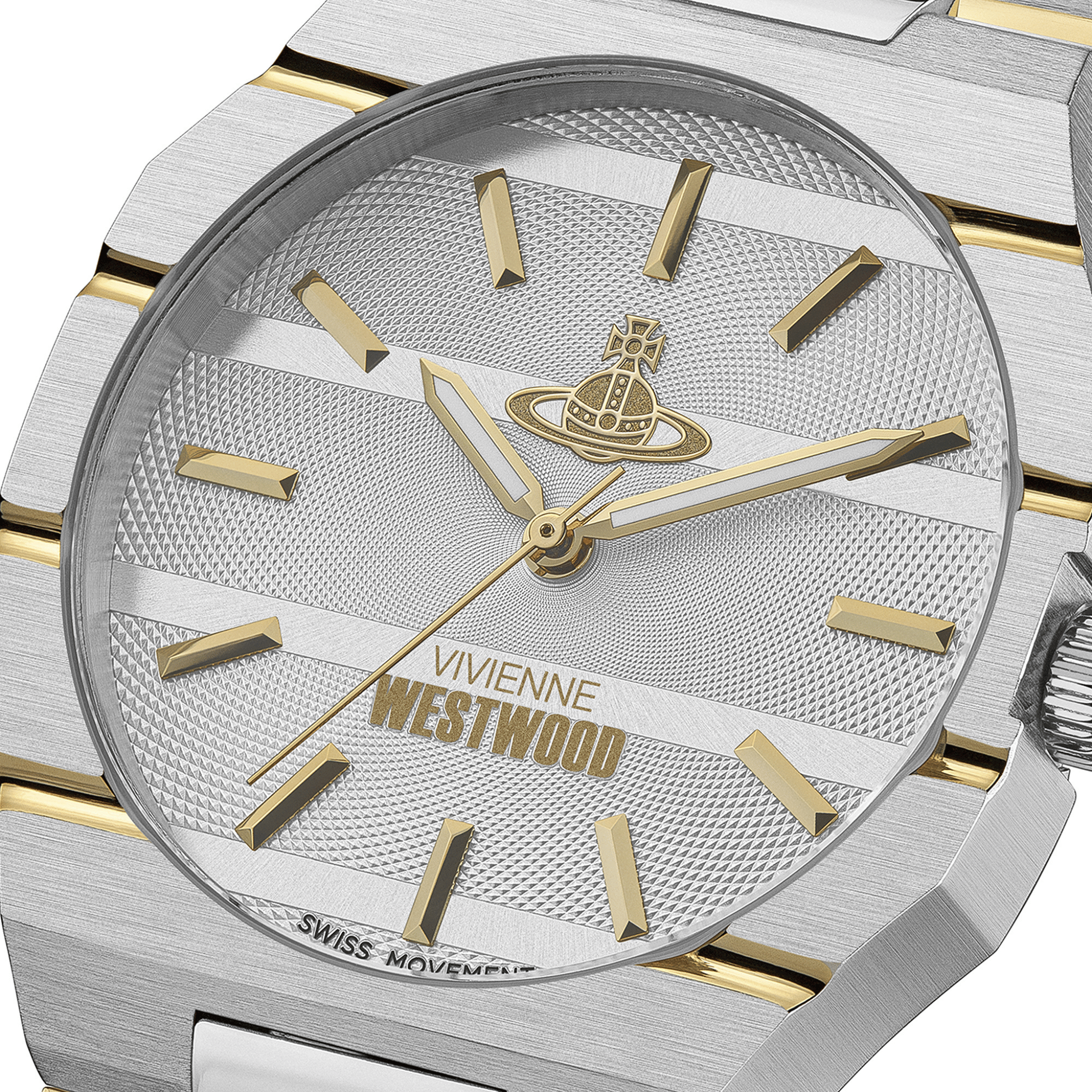 Mens Vivienne Westwood Silver The Bank Bracelet Watch