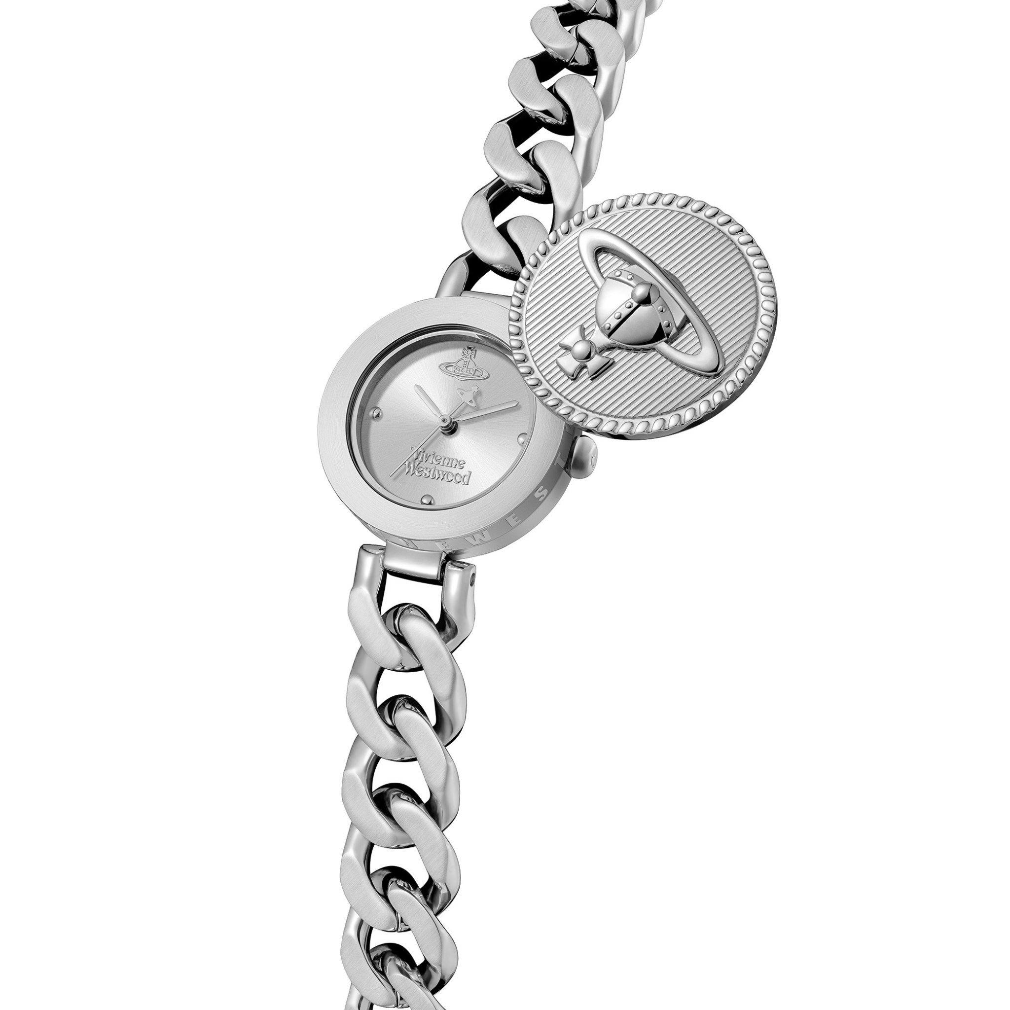 Vivienne Westwood Silver Orb Button Bracelet Watch | Hurleys Vivienne Westwood Silver Orb Button Bracelet Watch | Hurleys