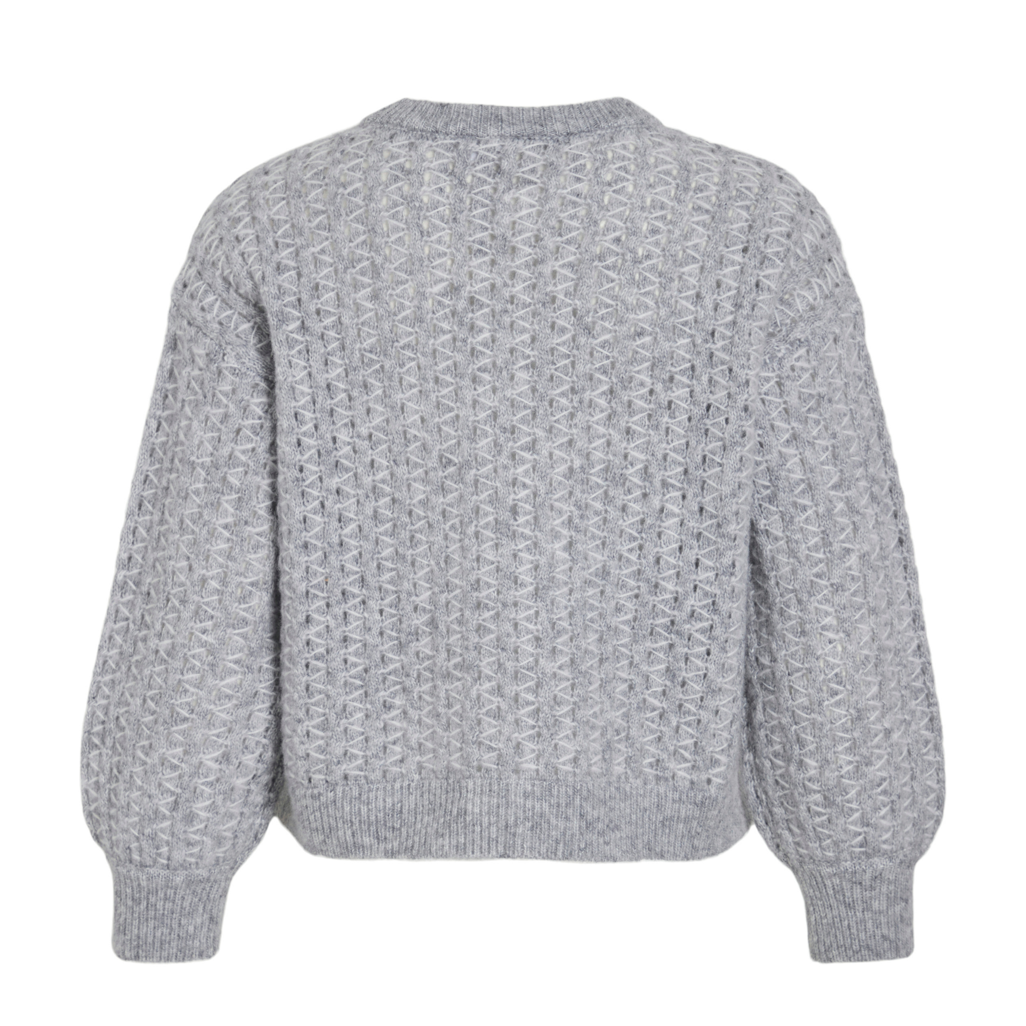 Womens Vila Medium Grey Melange Viryleigh Knitted Jumper