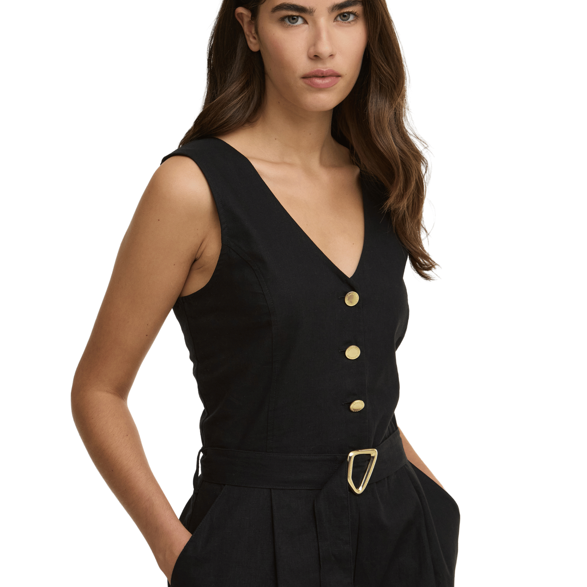 Womens Barbour International Black Adriana Playsuit