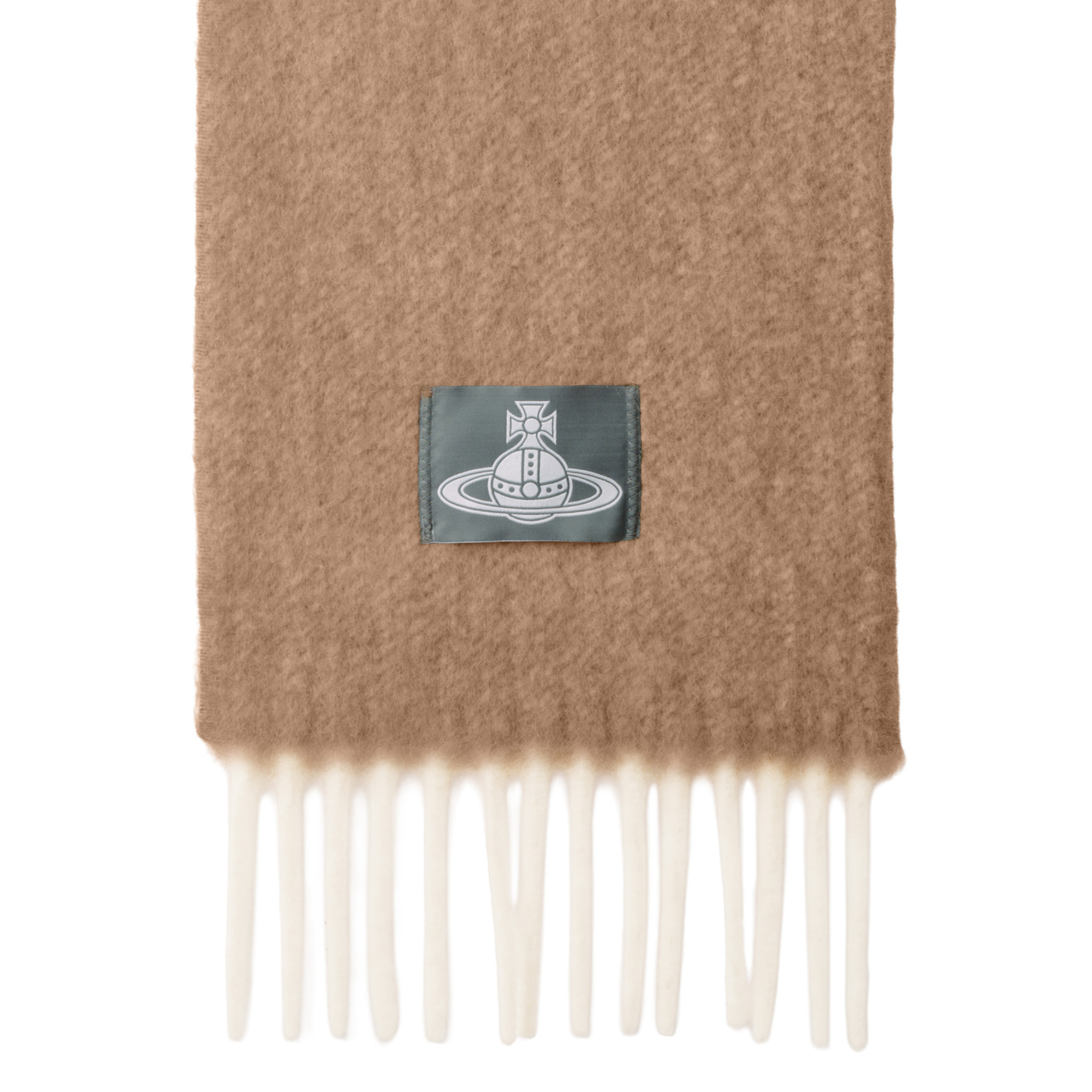 Womens Vivienne Westwood Beige Chunky Alpaca Scarf
