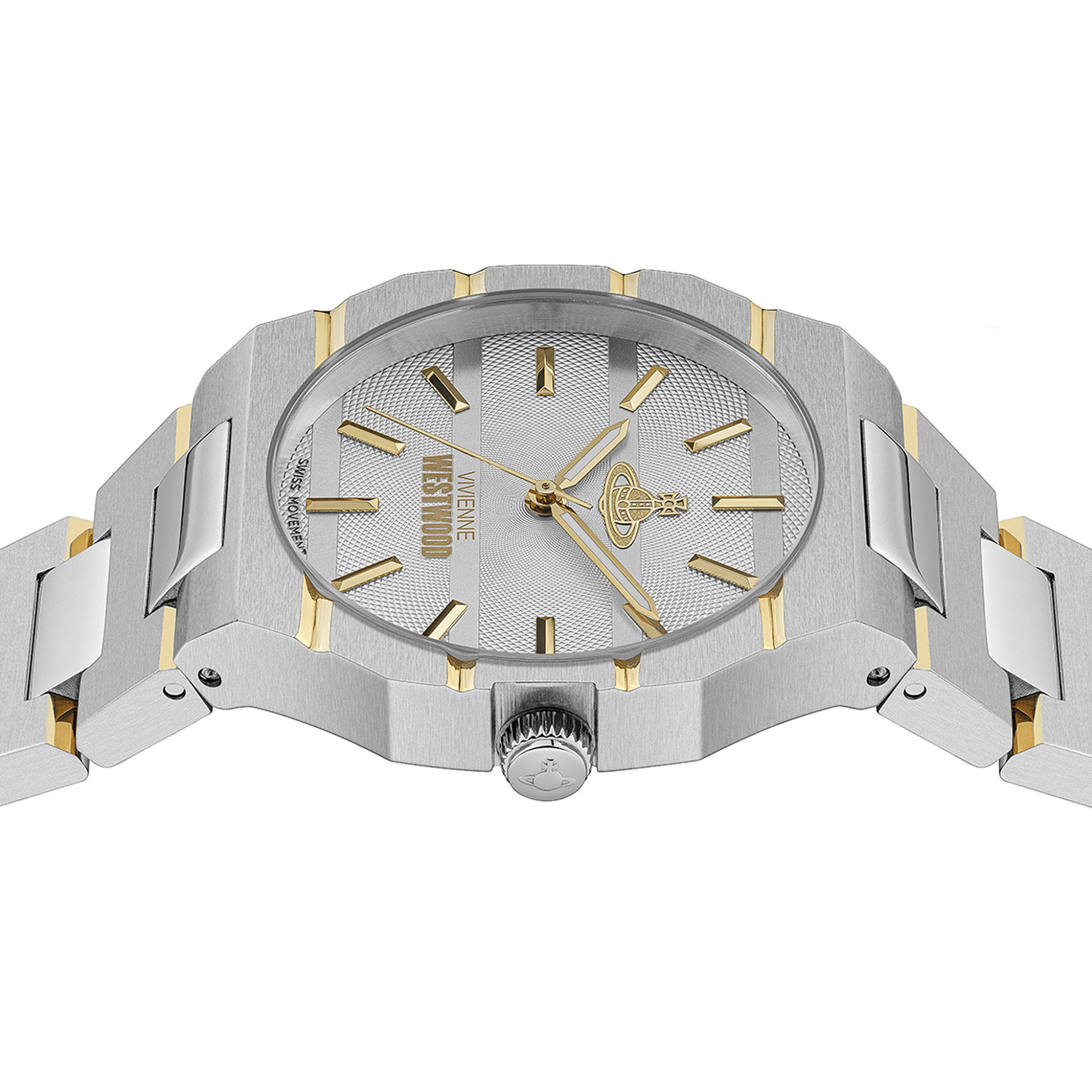Mens Vivienne Westwood Silver The Bank Bracelet Watch
