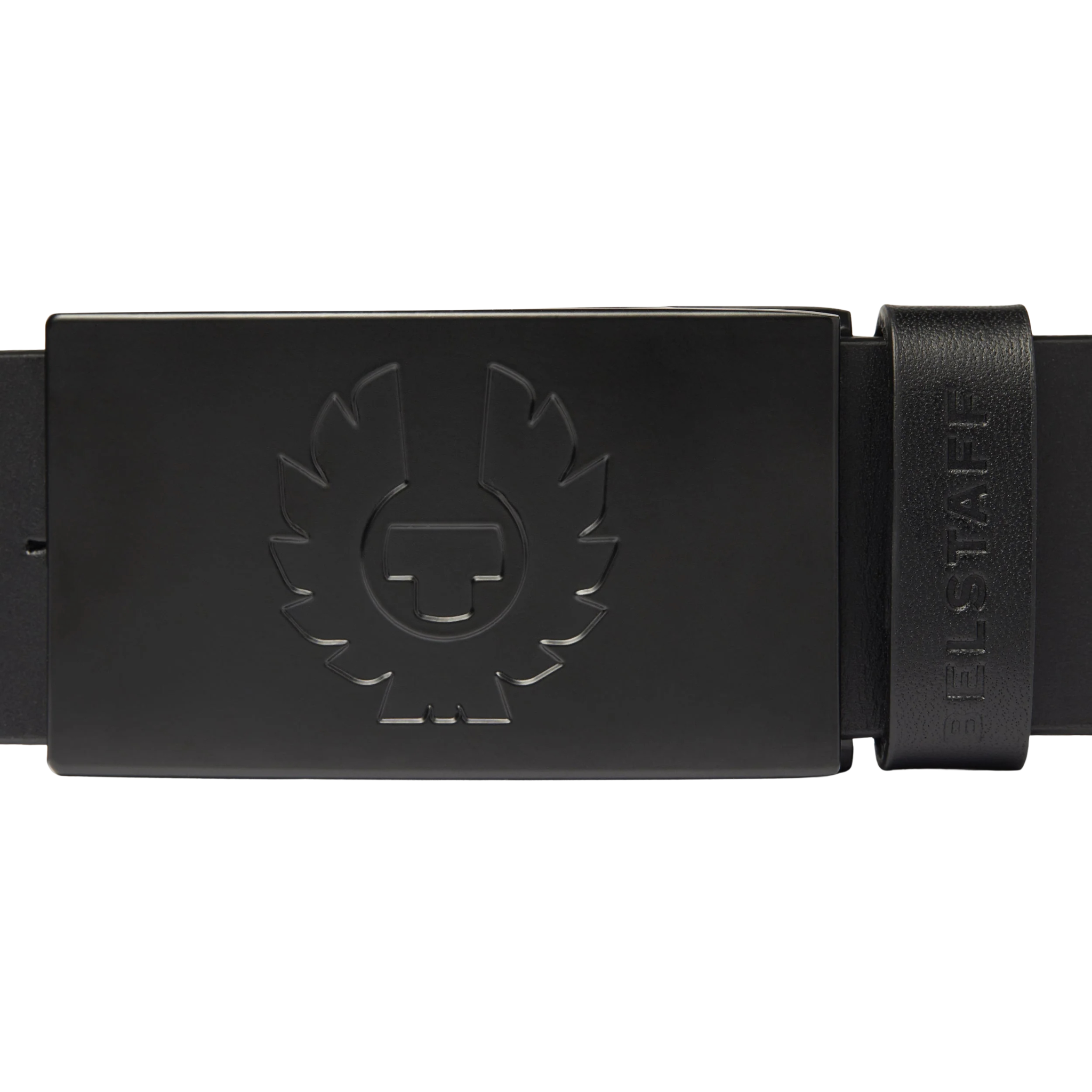 Mens Belstaff Black/Black Phoenix Buckle Belt