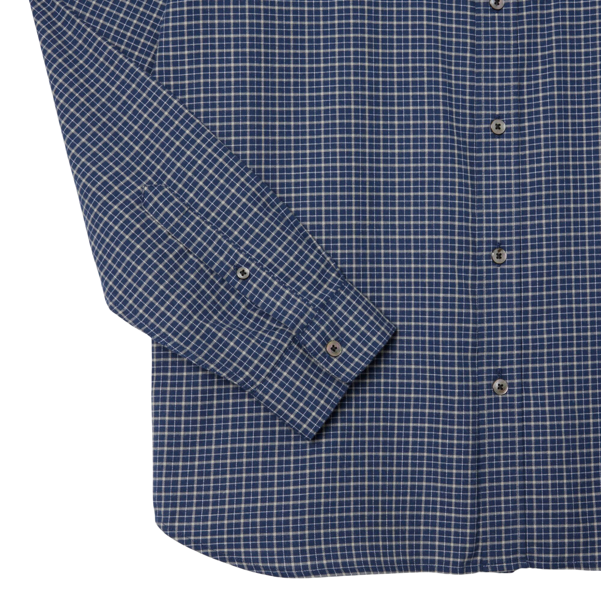 Mens Lacoste Navy/Flour Check Regular Fit L/s Shirt