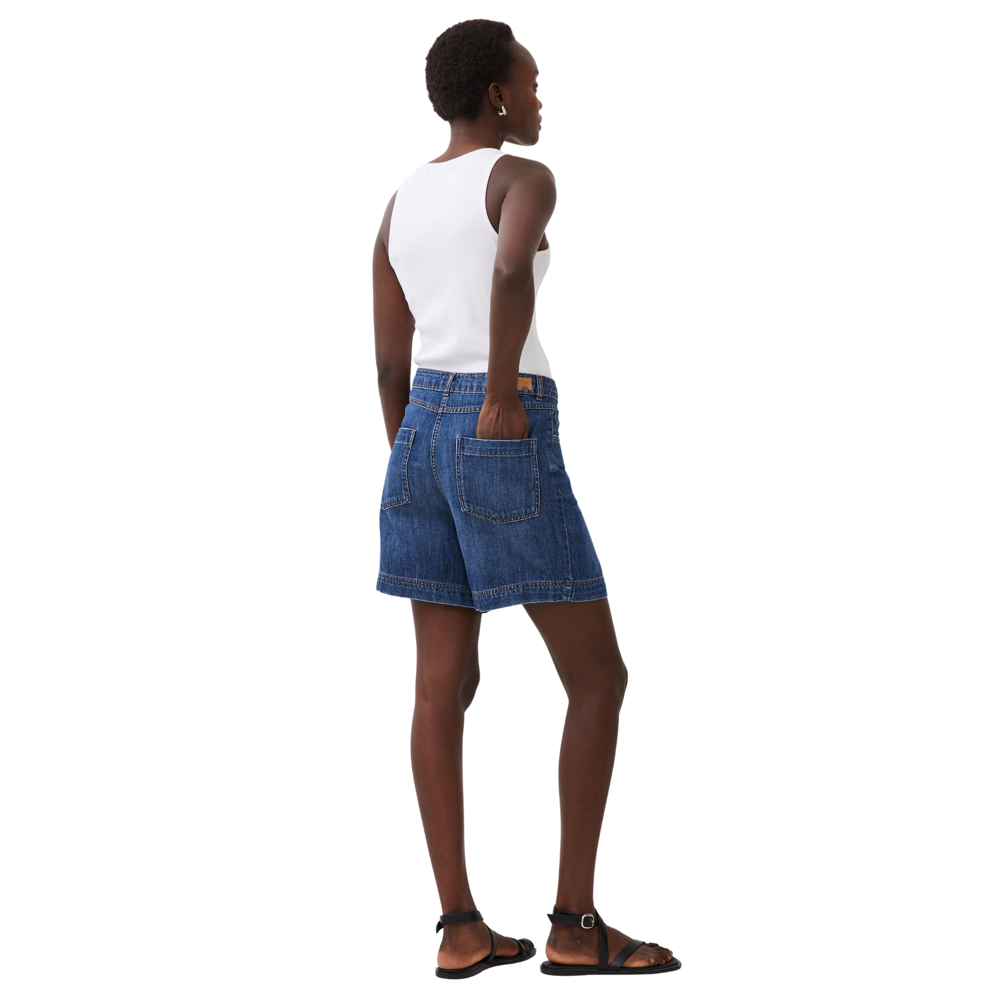 Womens French Connection Vintage Wash Finley Denim Shorts