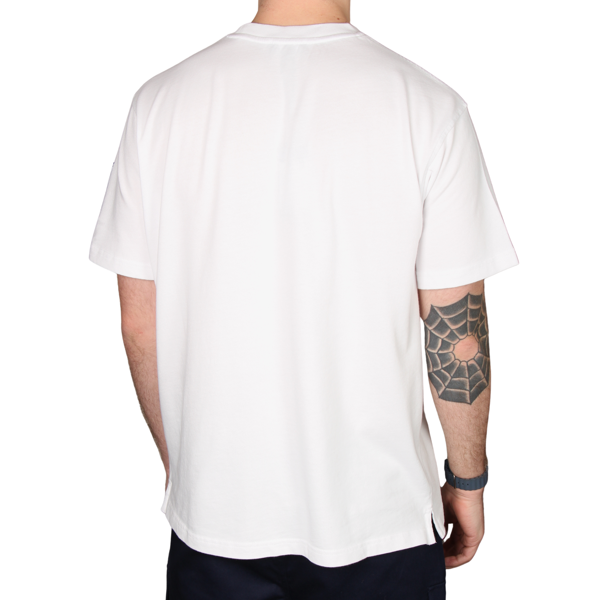 Mens Rockport White Highland Front Logo Washed S/s T Shirt