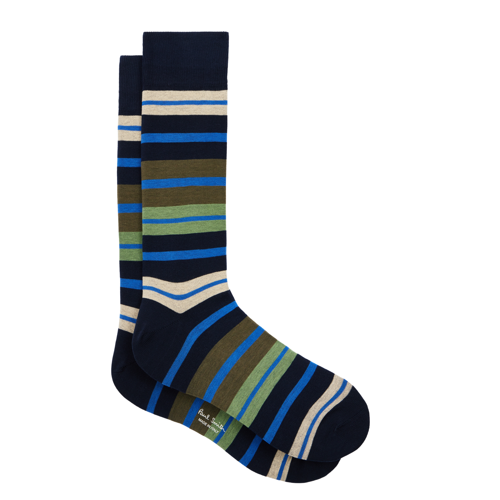 Mens Paul Smith Blue Multi Kean Stripe Socks