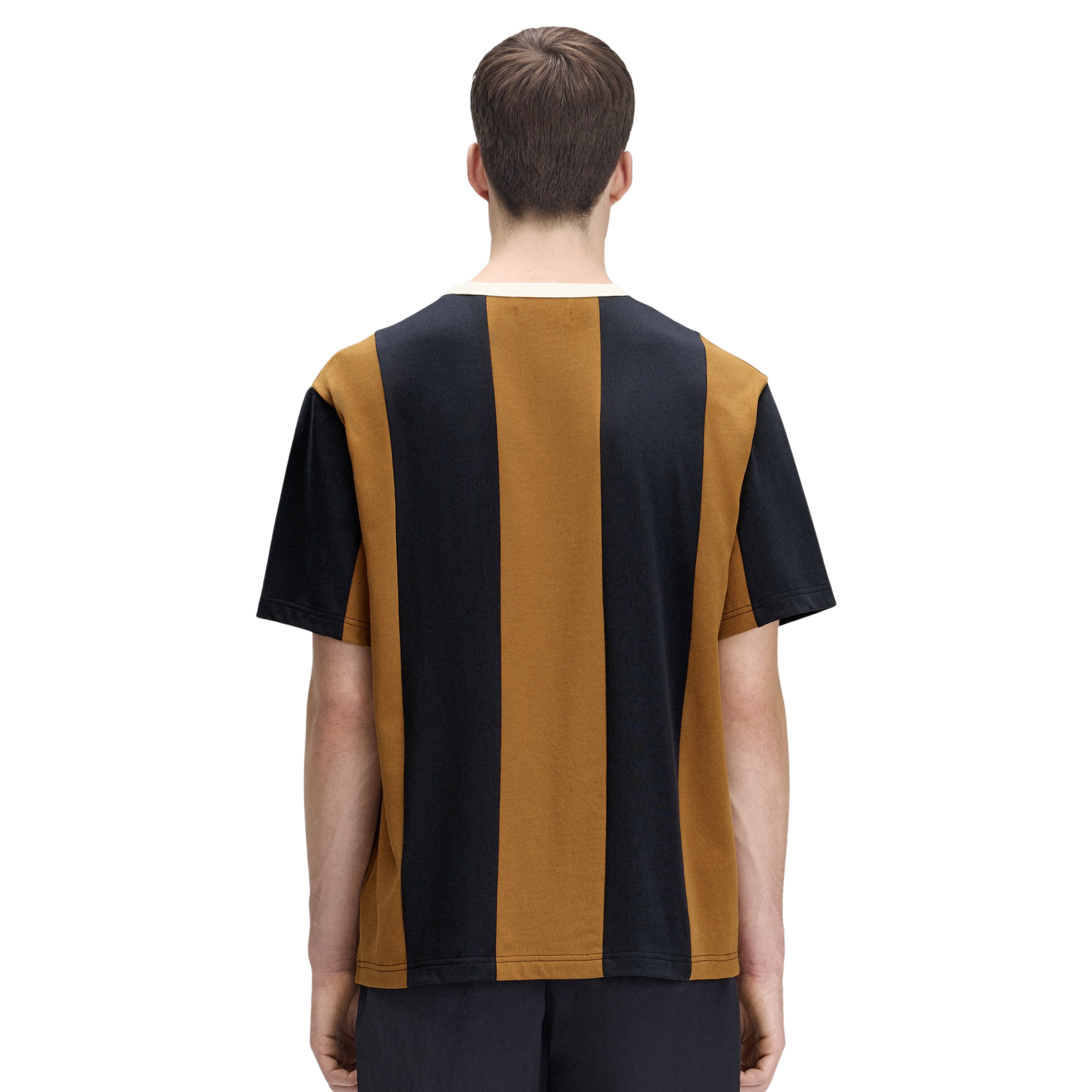 Mens Fred Perry x Meyba Dark Caramel Cut & Sew S/s T Shirt