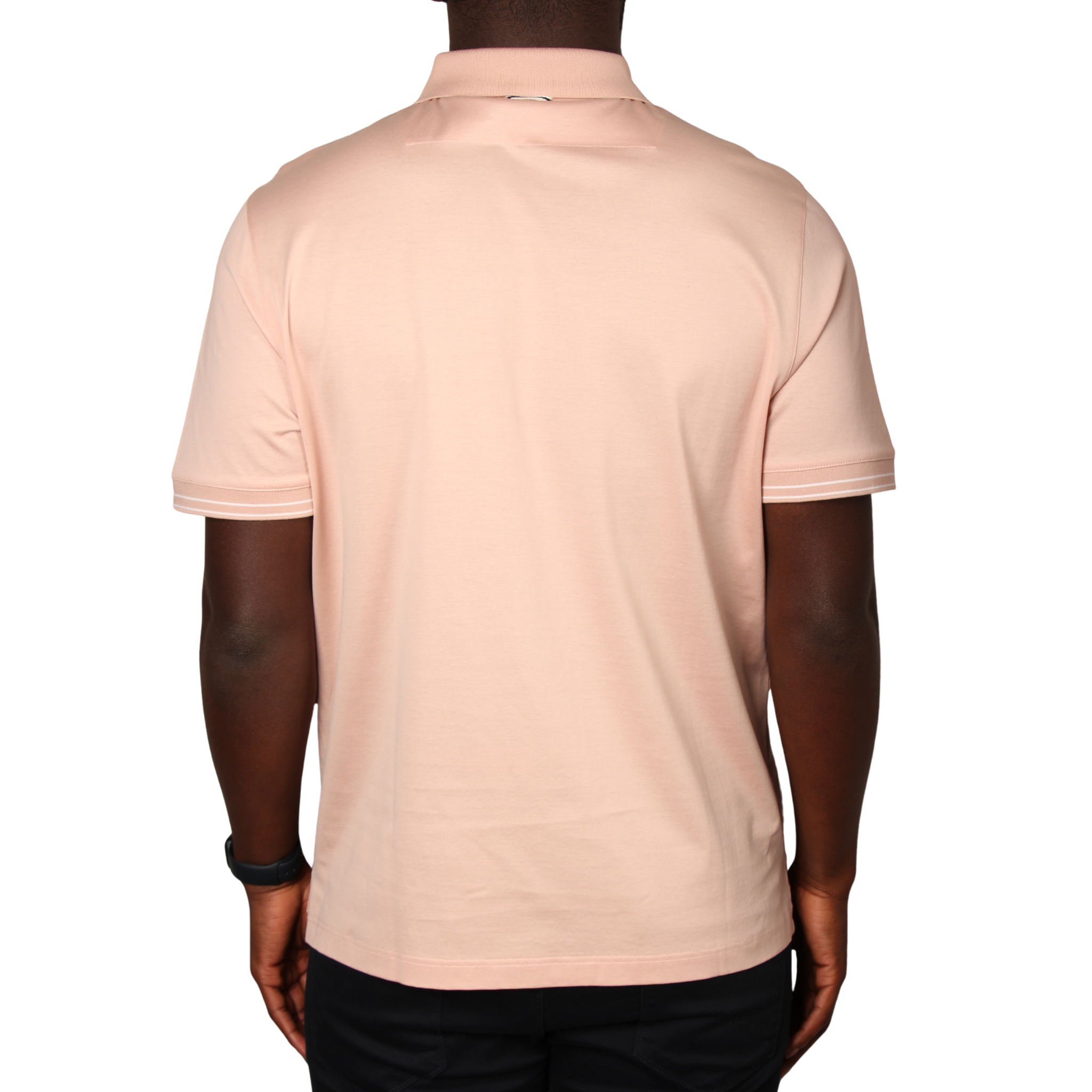 Mens Mercery Dusk Pink Clare Tipped S/s Polo Shirt