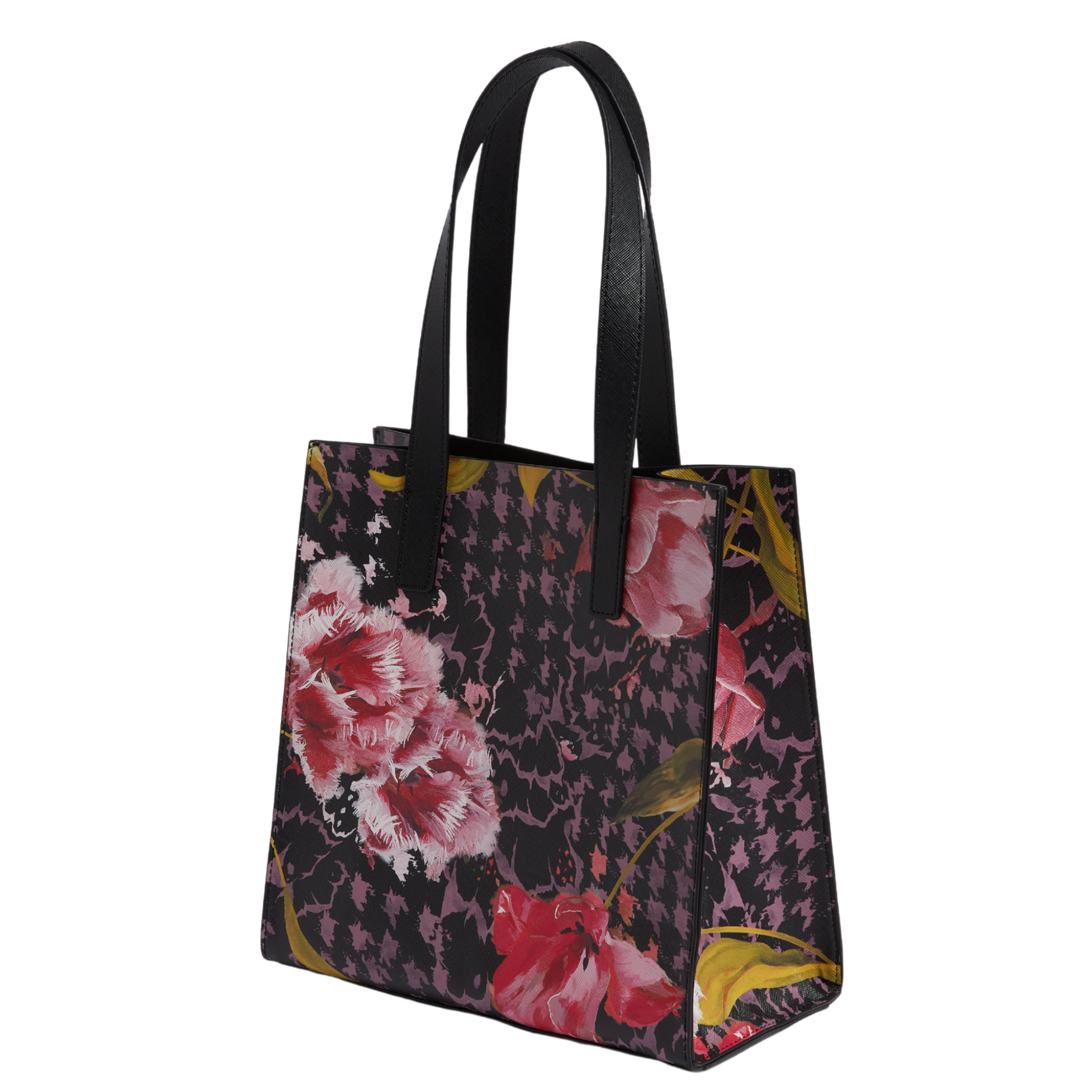 Womens Ted Baker Black Tuliia Floral Printed Small Icon Bag