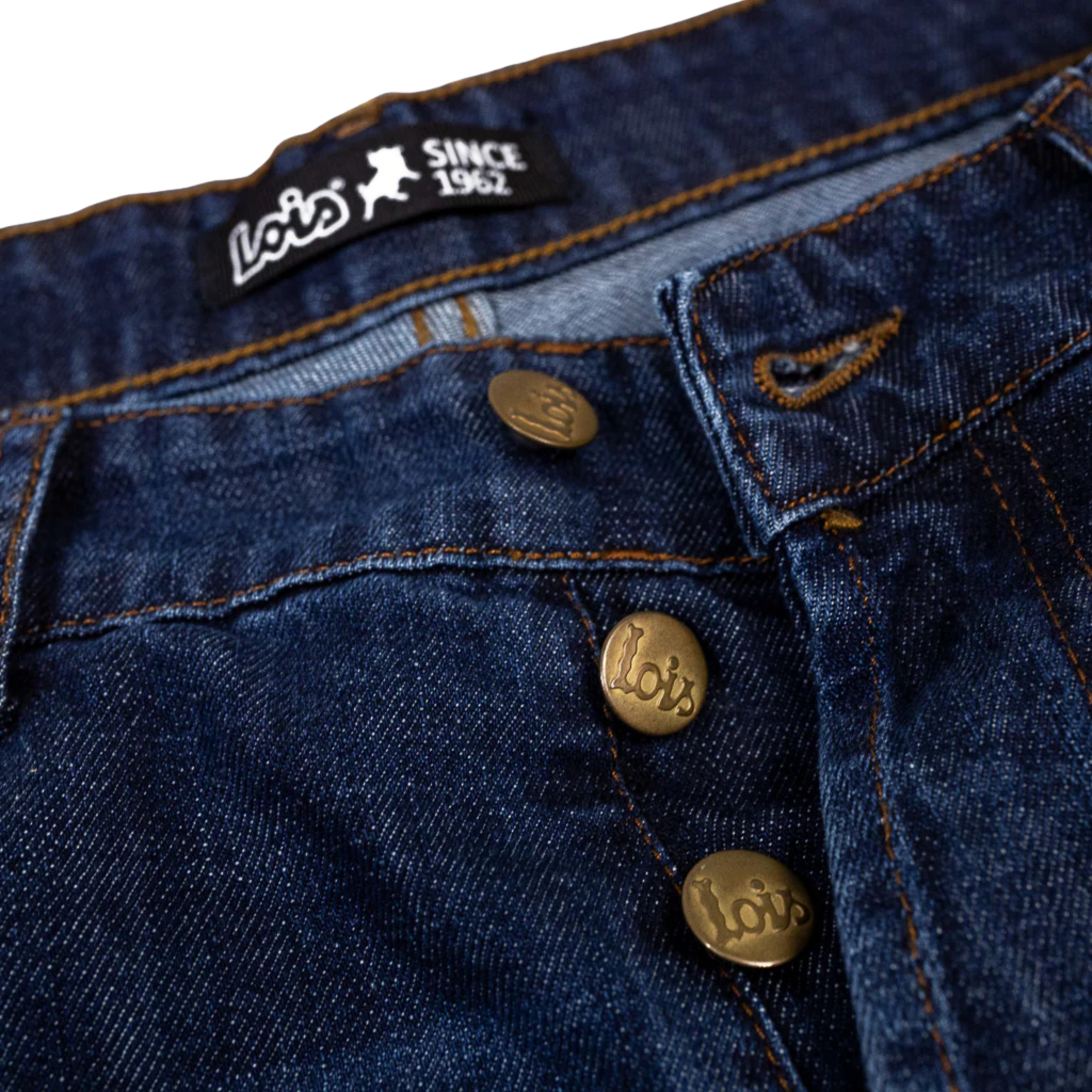 Mens Lois Dark Stone Wash Terrace Tapered Fit Jeans