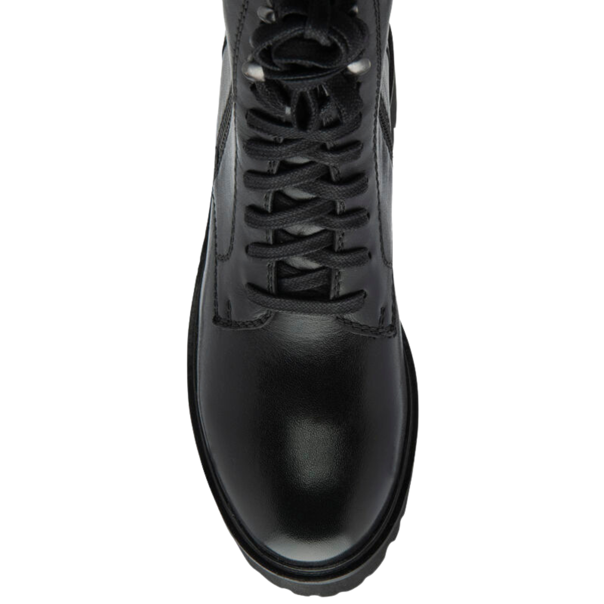 Womens Ravel Black Leather Leith Lace Up Boots