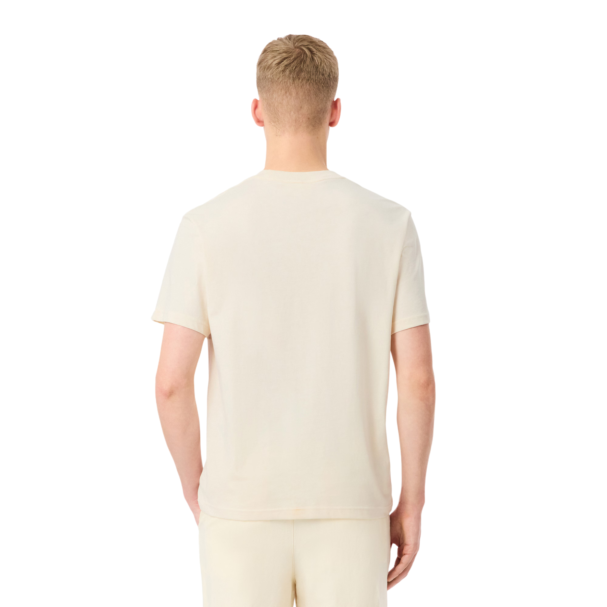Mens Lacoste Beige Colour Block S/s T Shirt