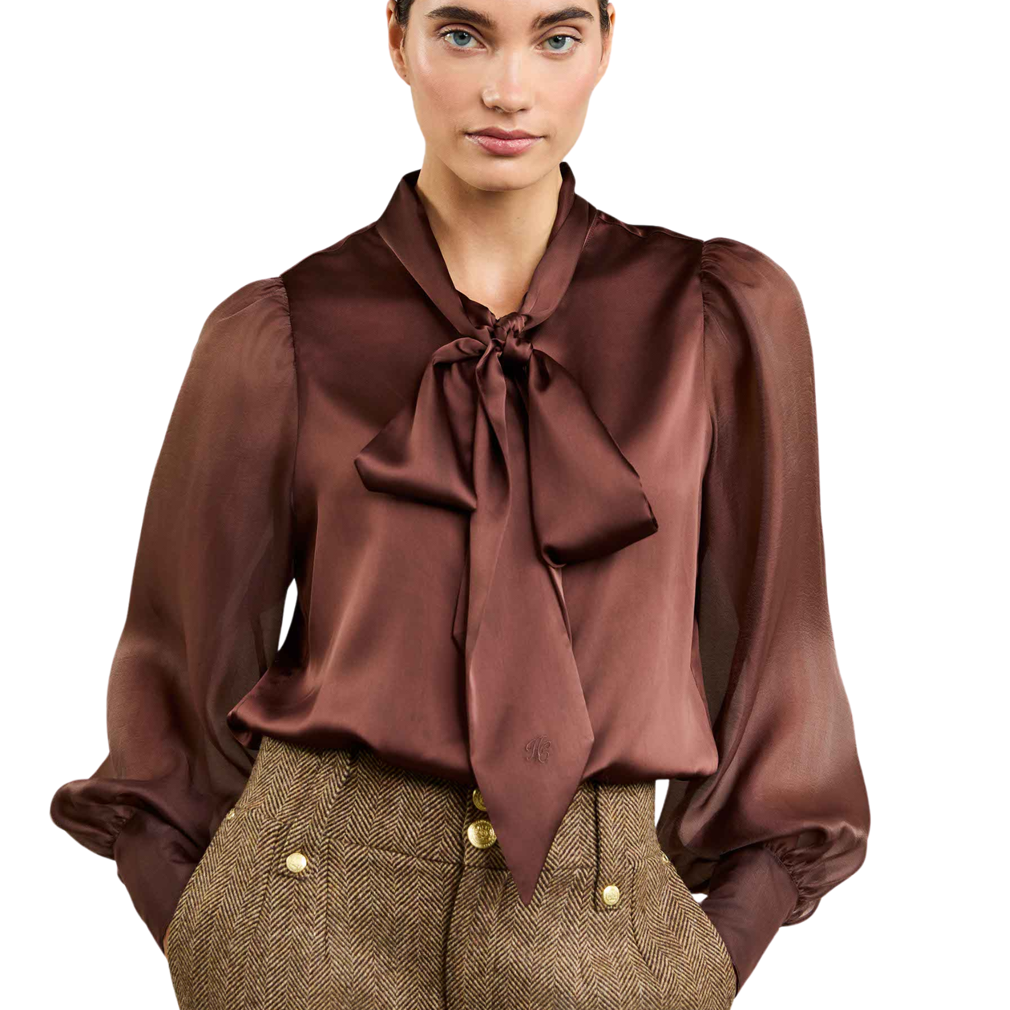 Womens Holland Cooper Chocolate Ariella Blouse