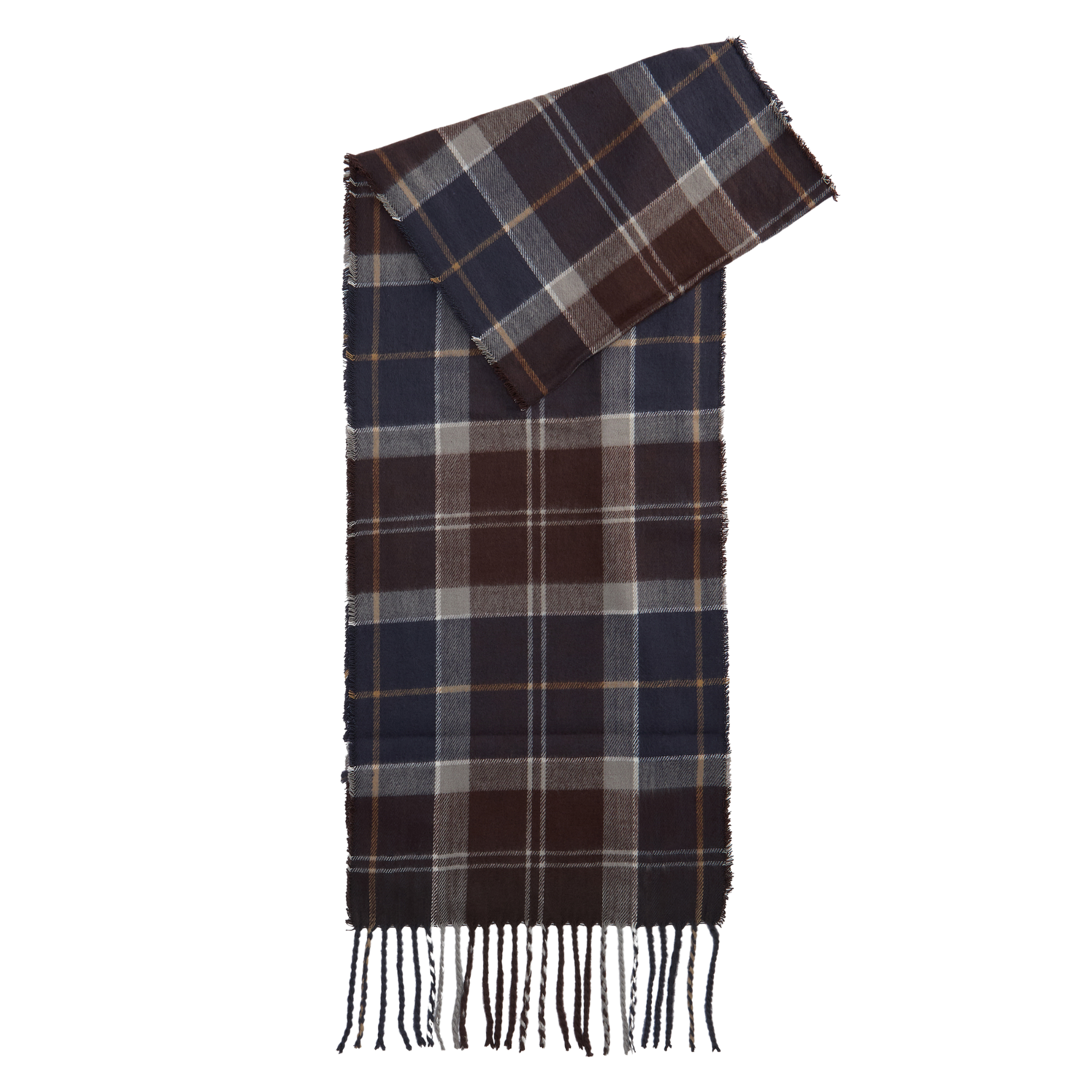 Mens Barbour Midnight Oak Swinton Beanie & Galingale Scarf Gift Set