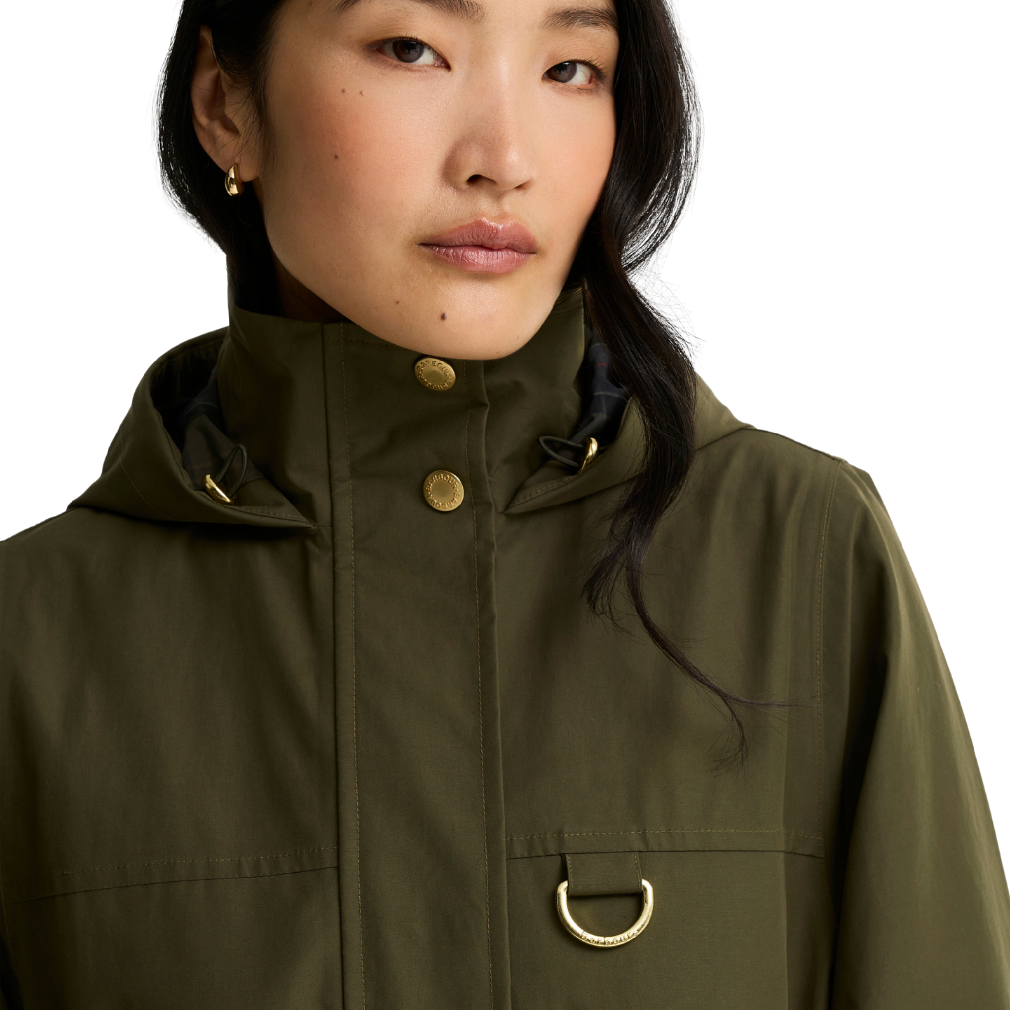 Womens Barbour Olive/Shadow Classic Stokesley WP Coat