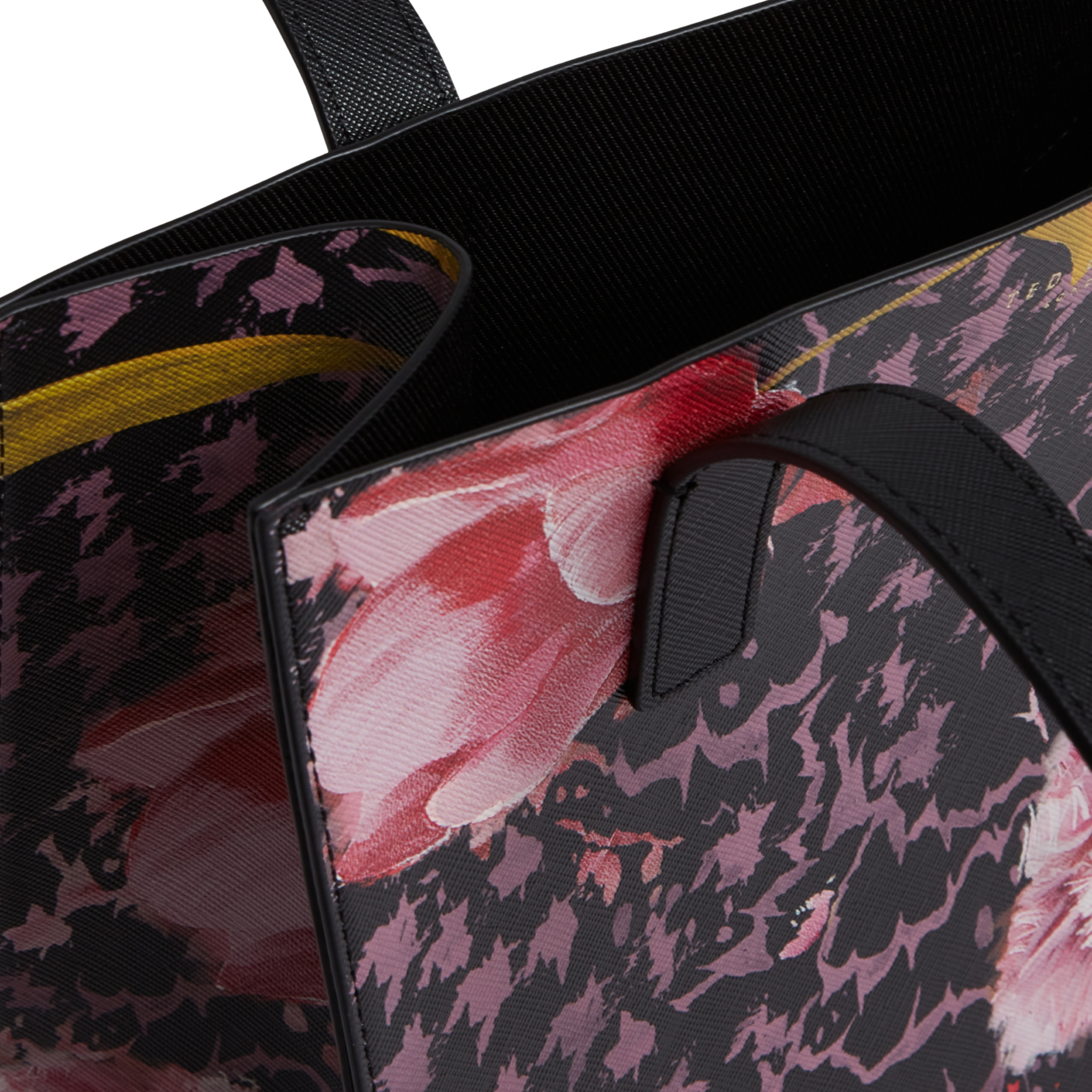 Womens Ted Baker Black Tuliia Floral Printed Small Icon Bag