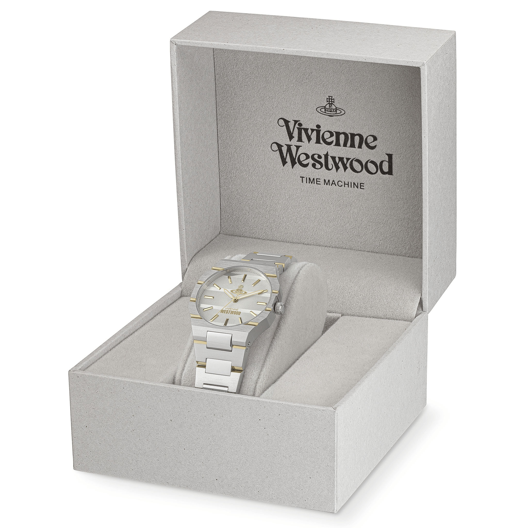 Mens Vivienne Westwood Silver The Bank Bracelet Watch