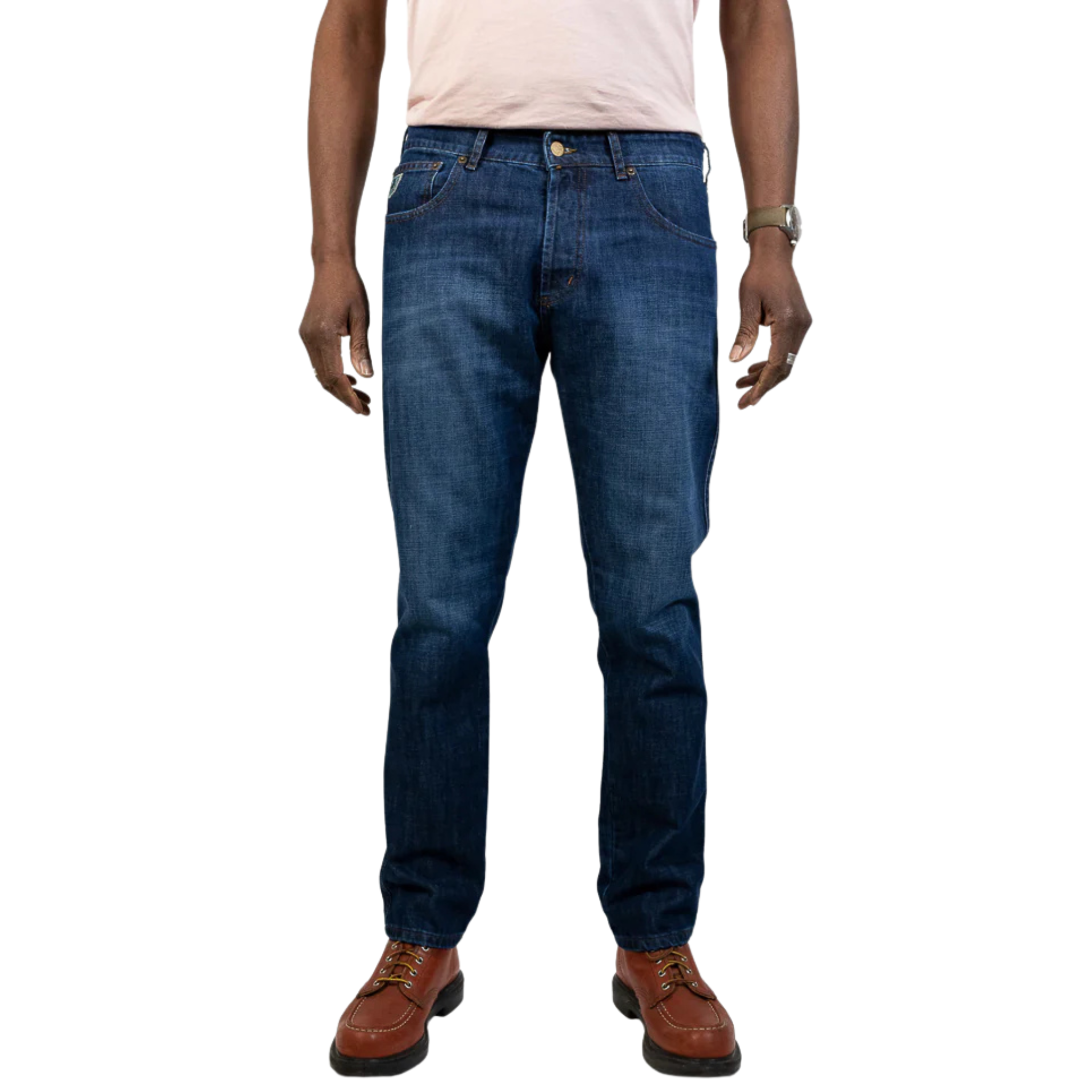 Mens Lois Dark Stone Wash Terrace Tapered Fit Jeans