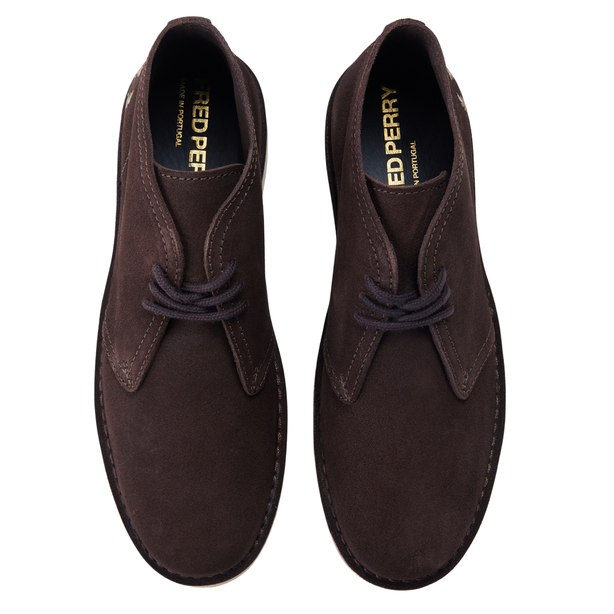 Mens Fred Perry Rich Brown Hawley Suede Boots