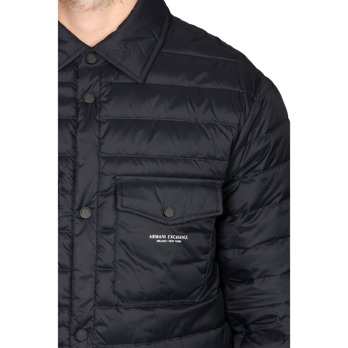 Mens Armani Exhange Deep Navy Down Padded Overshirt