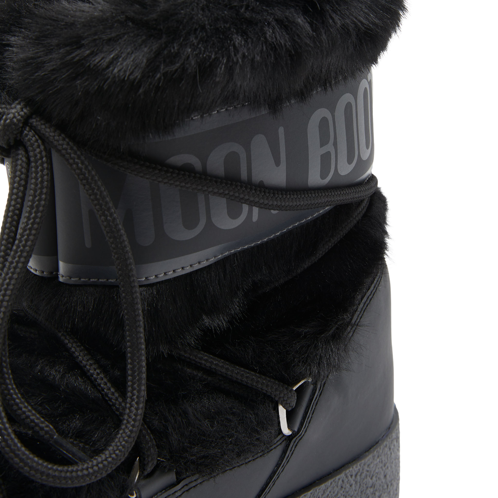 Womens Moon Boot Black LTRACK Faux Fur WP Boots