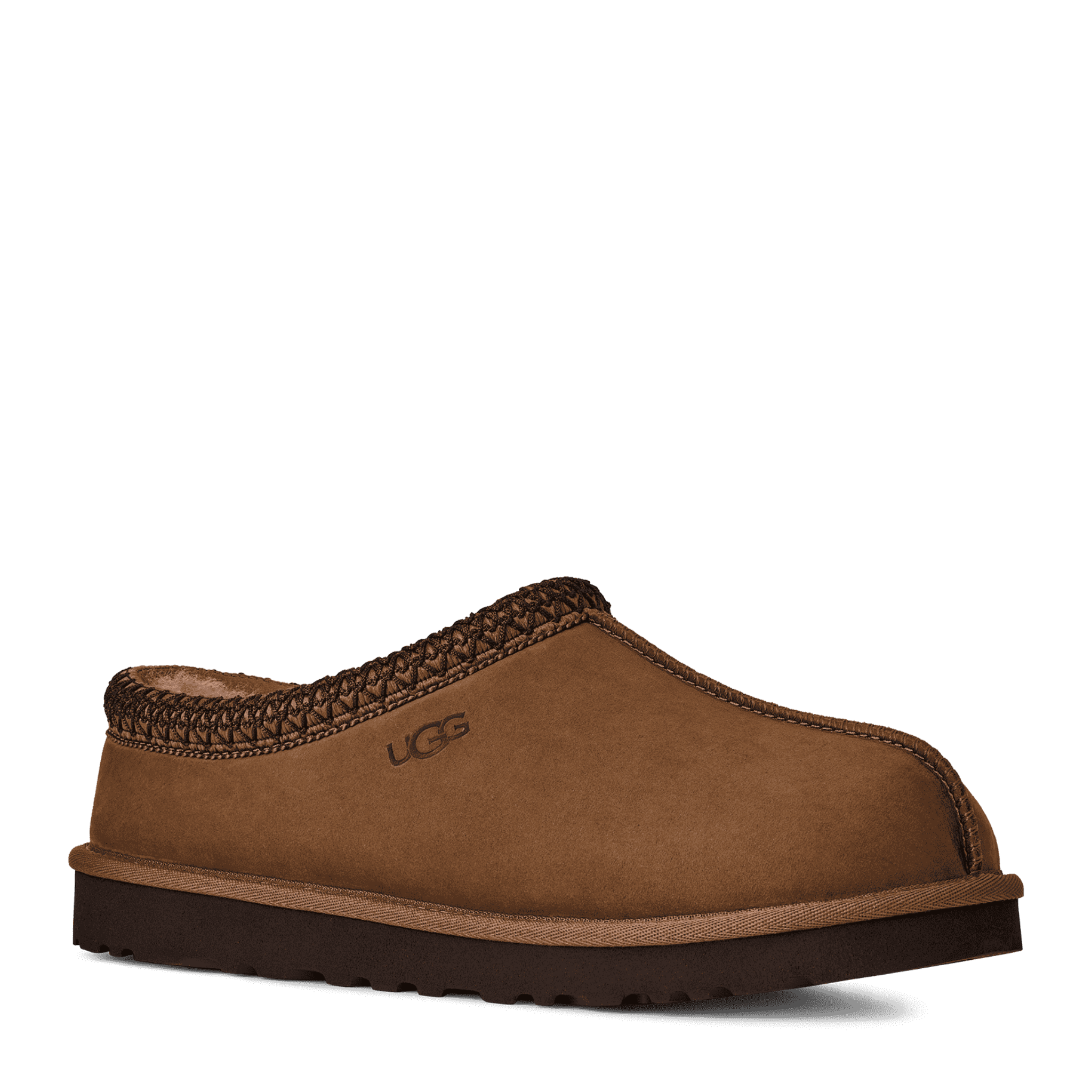 Mens UGG Dark Chestnut Tasman II Nubuck Slippers