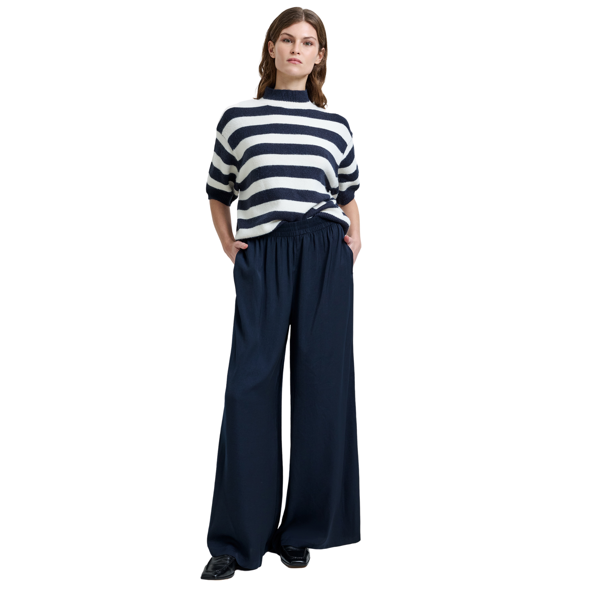 Womens French Connection New Navy Damasco Trousers