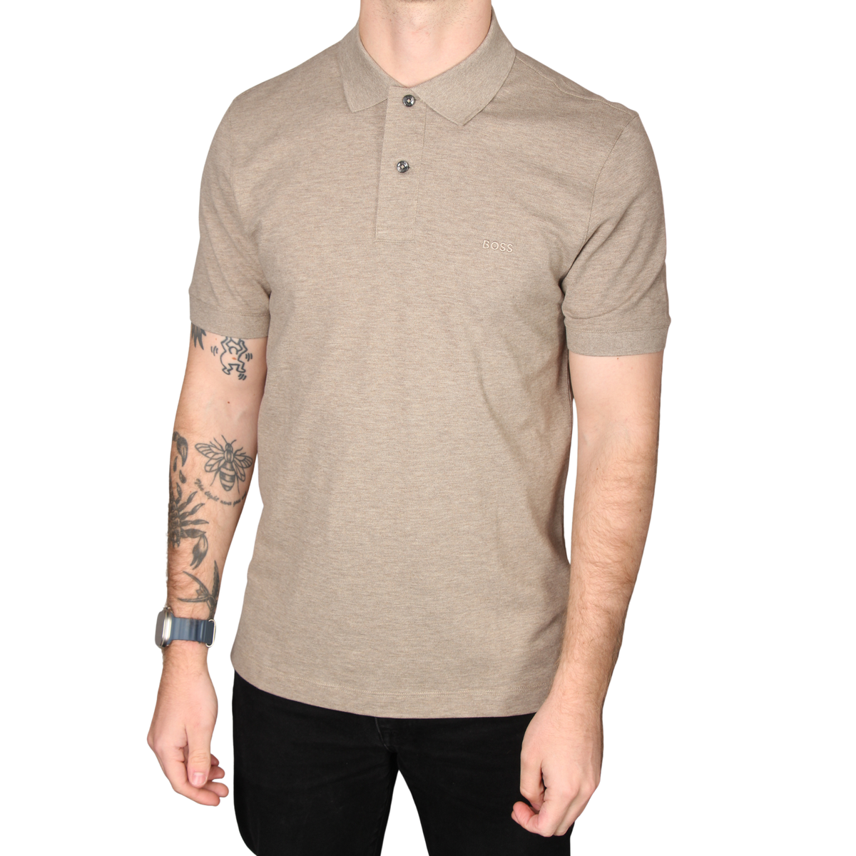 Mens BOSS Light Brown Pallas S/s Polo Shirt