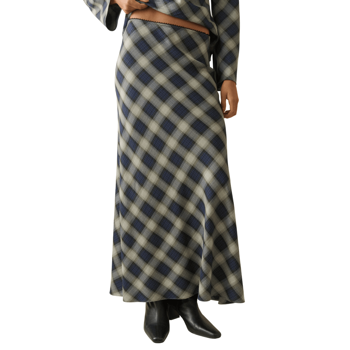 Womens Nobody's Child Blue Otto Midi Skirt