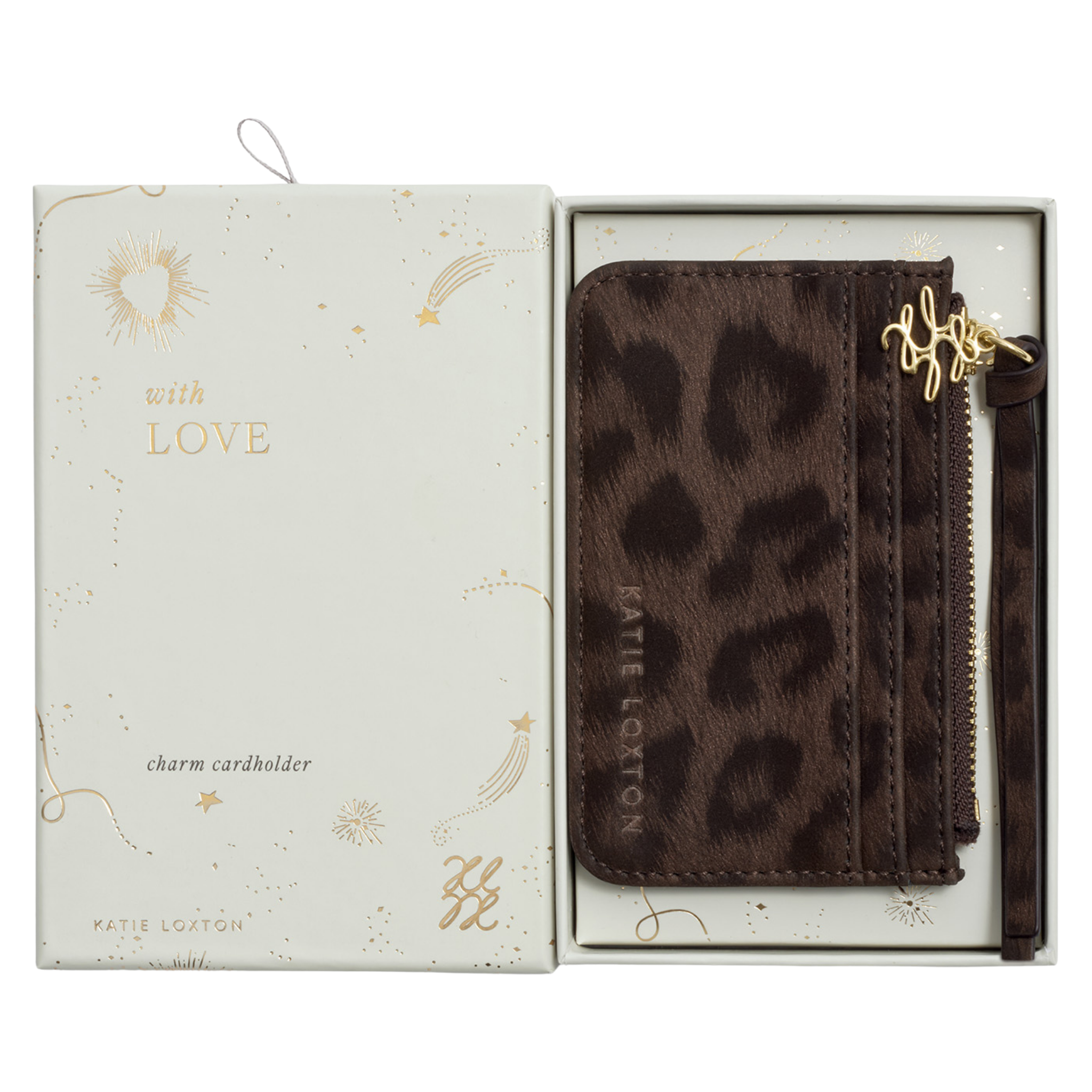 Womens Katie Loxton Chocolate Leopard Gift Boxed Cardholder