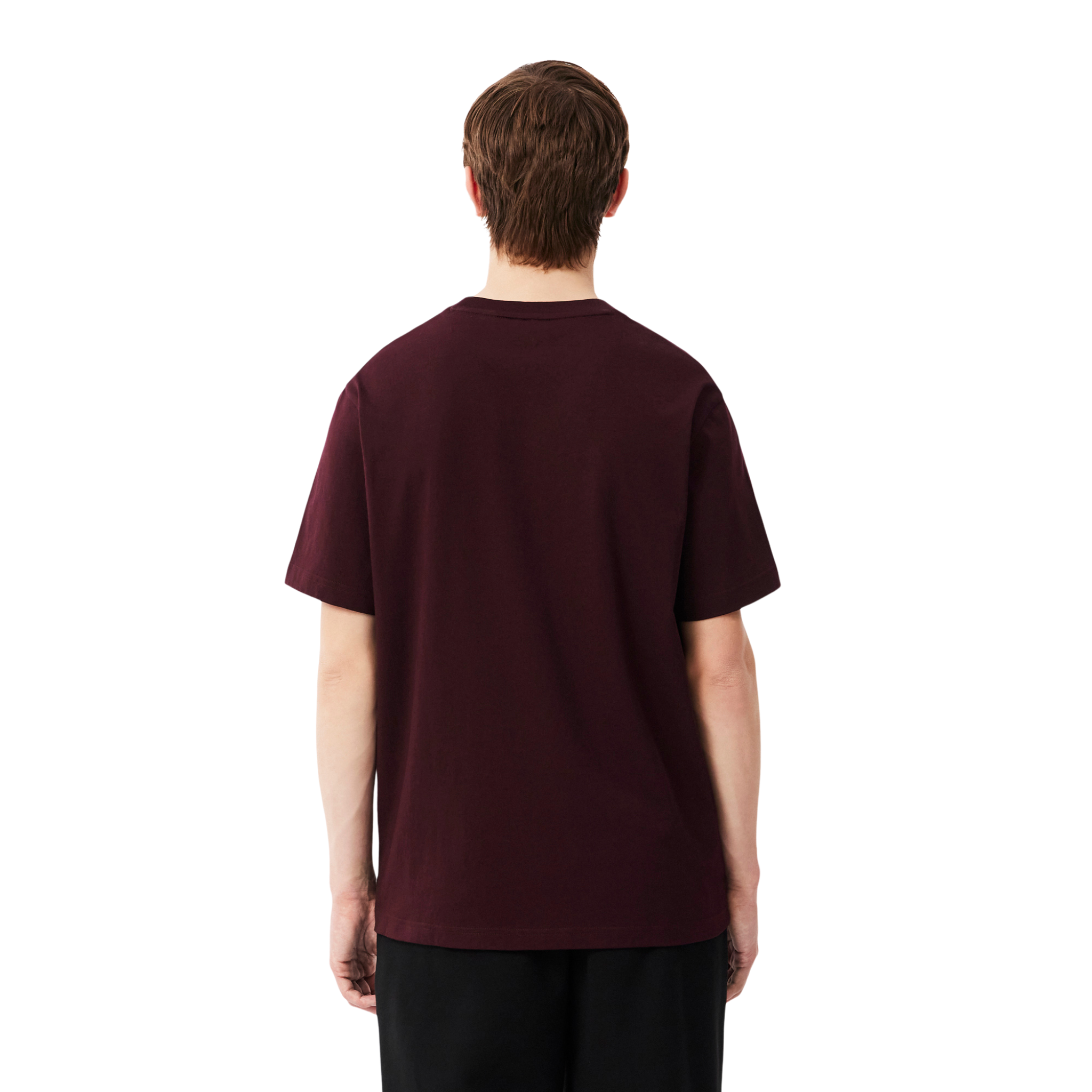 Mens Lacoste Oxblood Classic Fit Mid Weight S/s T Shirt
