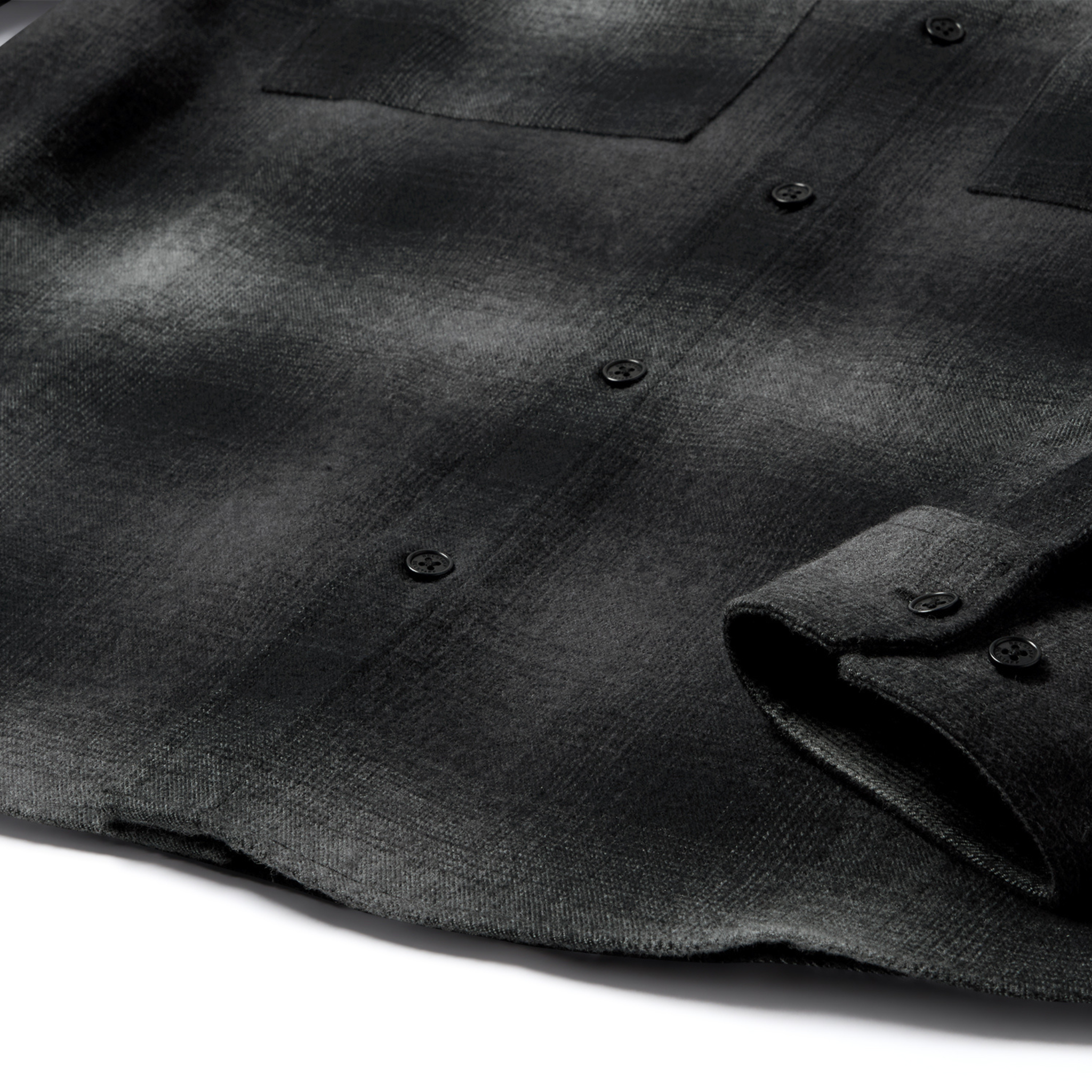 Mens Belstaff Black Outpost Brushed Cotton Flannel Overshirt