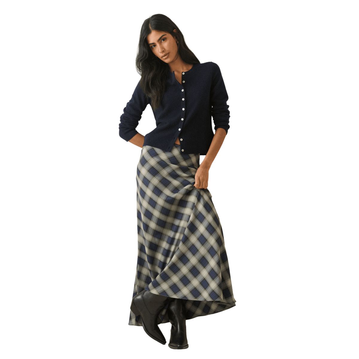 Womens Nobody's Child Blue Otto Midi Skirt