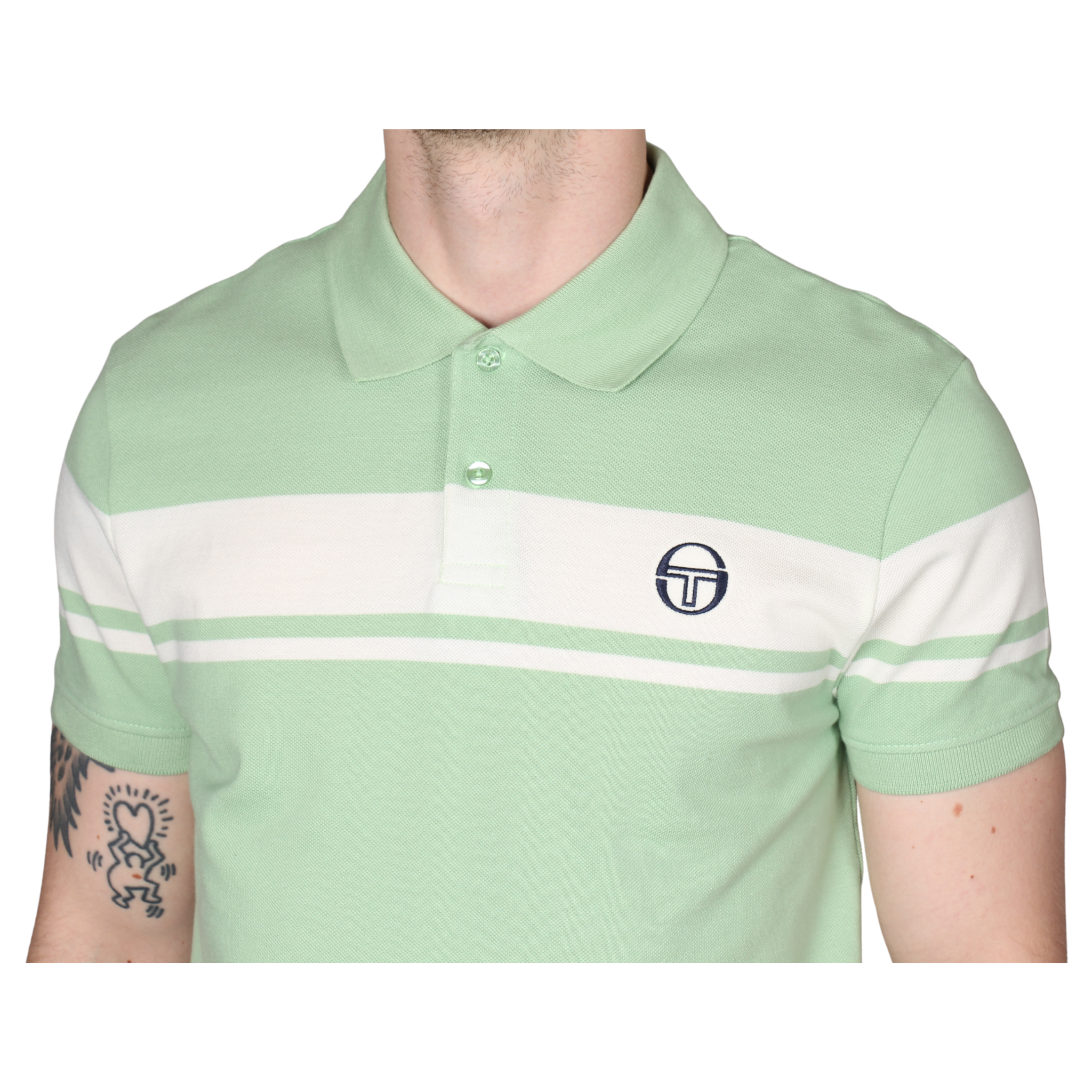Mens Sergio Tacchini Quiet Green/Gardenia Young Line S/s Polo Shirt