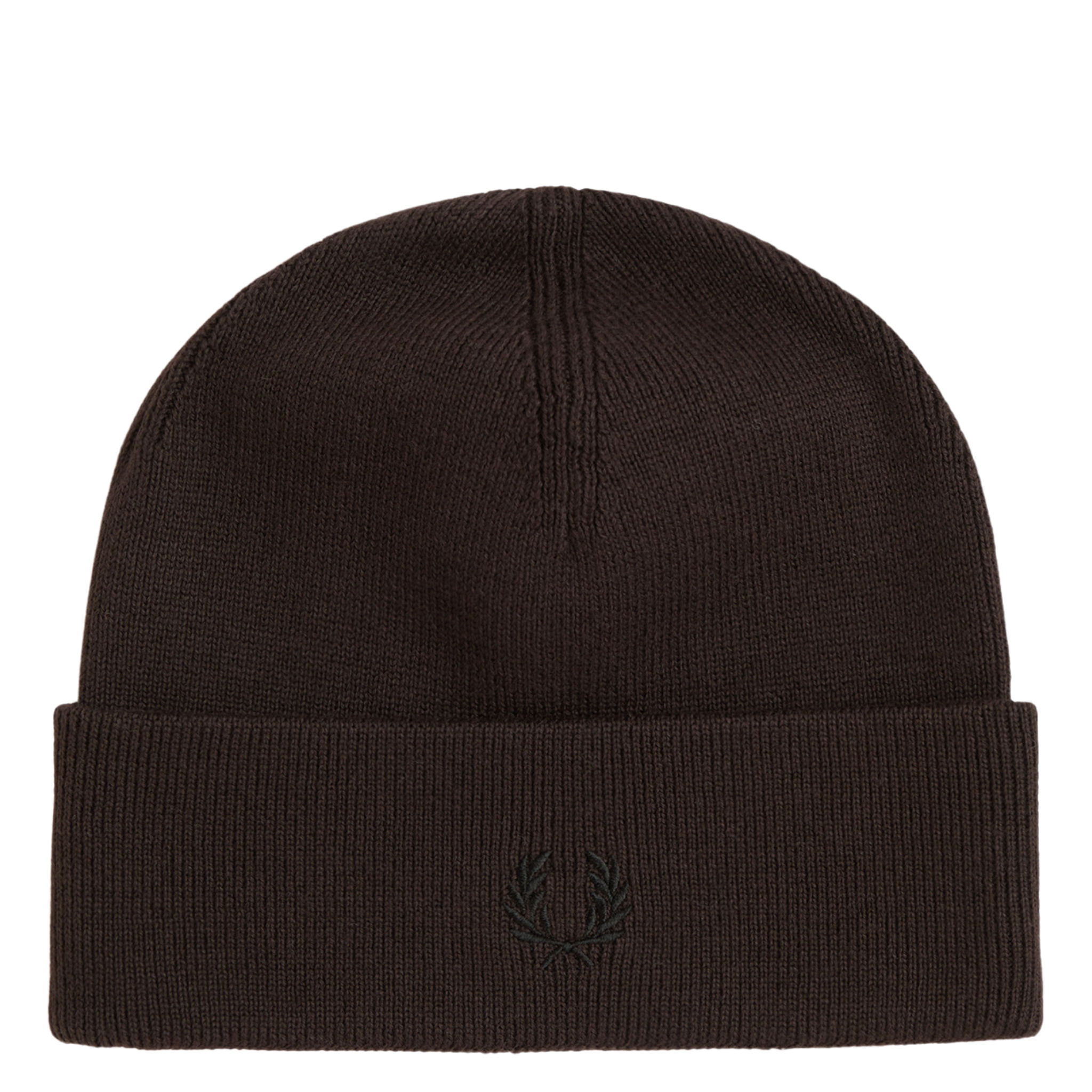Mens Fred Perry Rich Brown/Black Classic Merino Beanie