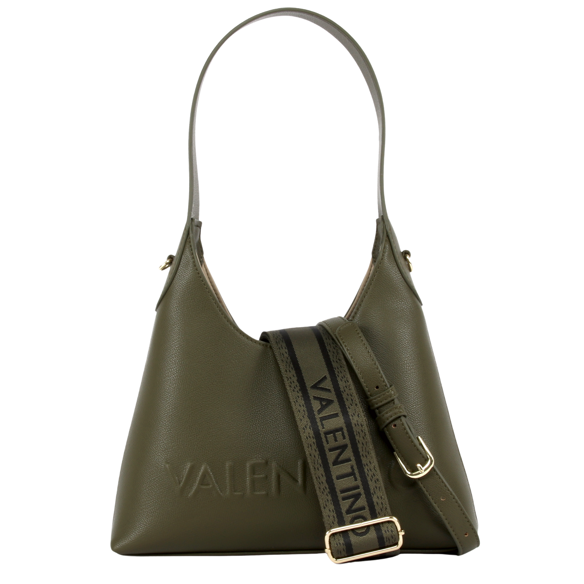 Womens Valentino Verde Militare Bianka RE Hobo Bag