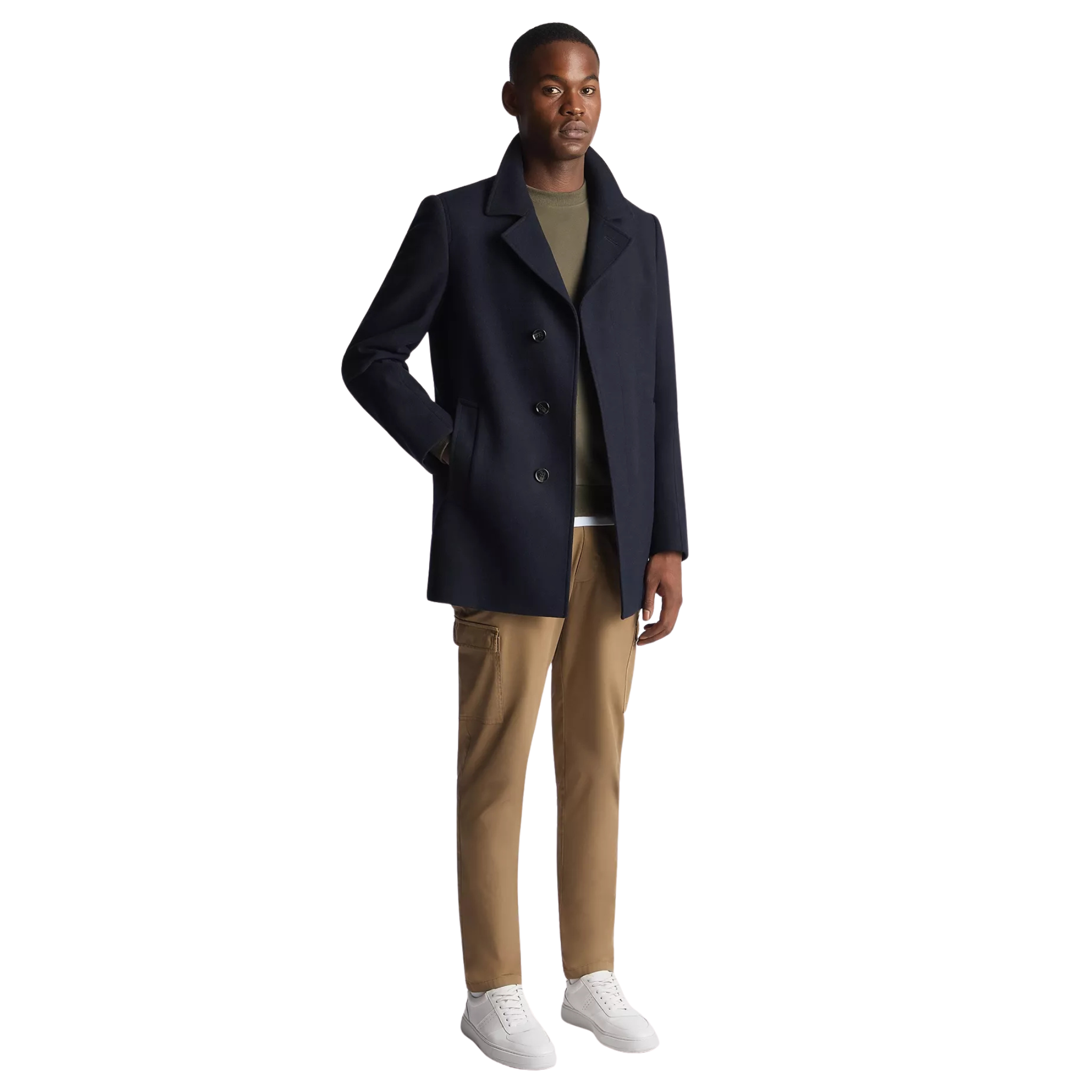 Mens Remus Uomo Navy Lochlan Peacoat