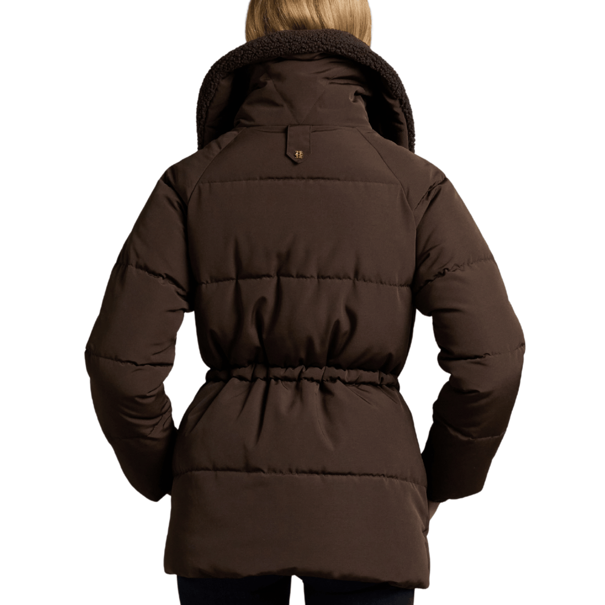 Womens Holland Cooper Chocolate Borg Collar Padded Coat