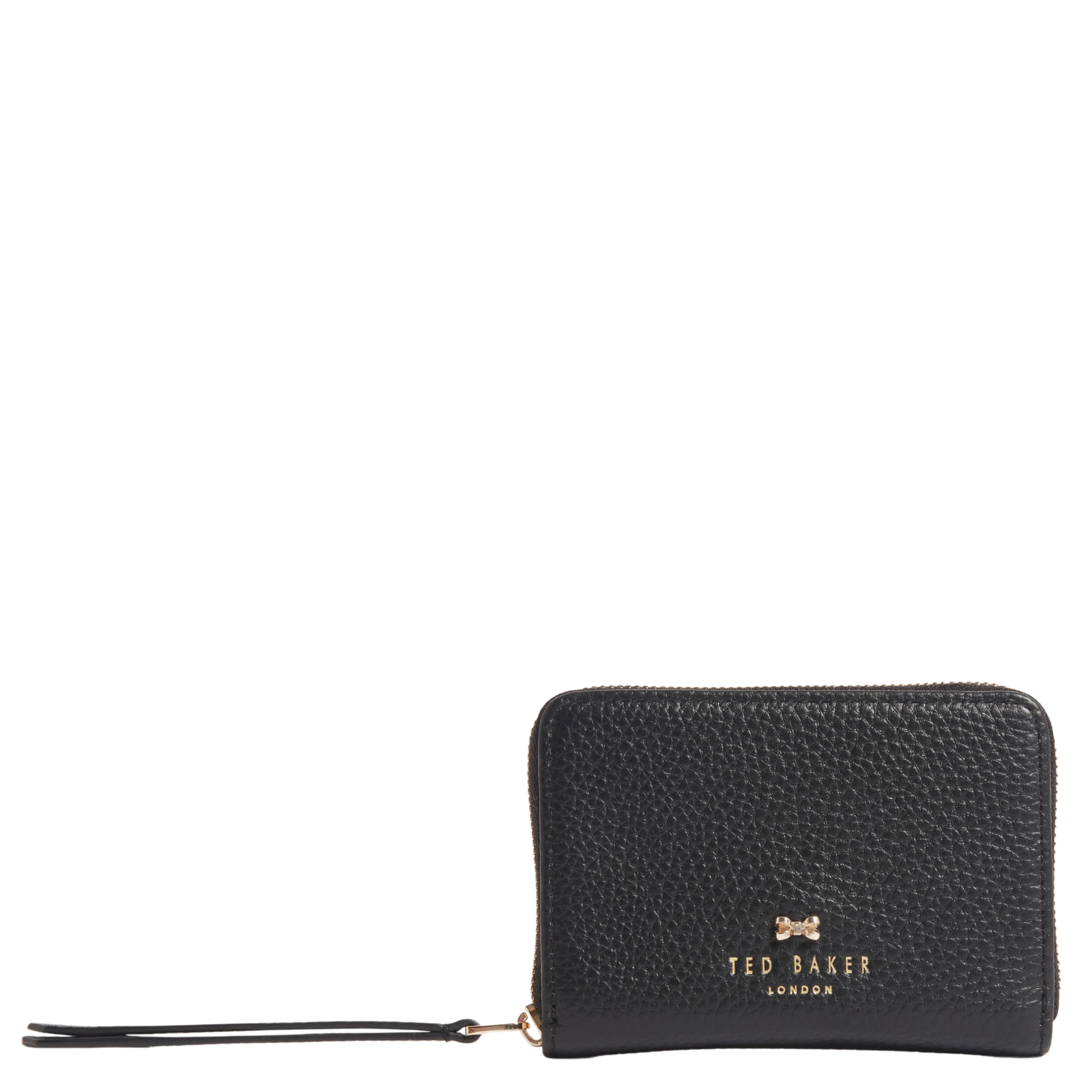 Womens Ted Baker Black Bow Detail Small Zip Around Purse