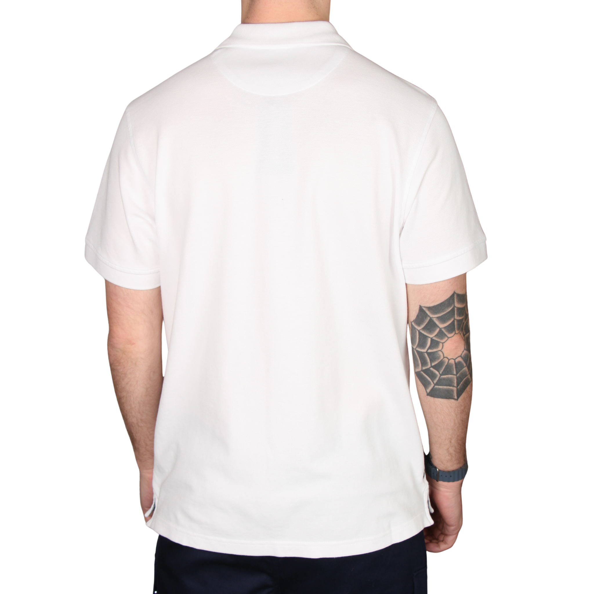 Mens Rockport White Cobb Insert Logo Panel S/s Polo Shirt