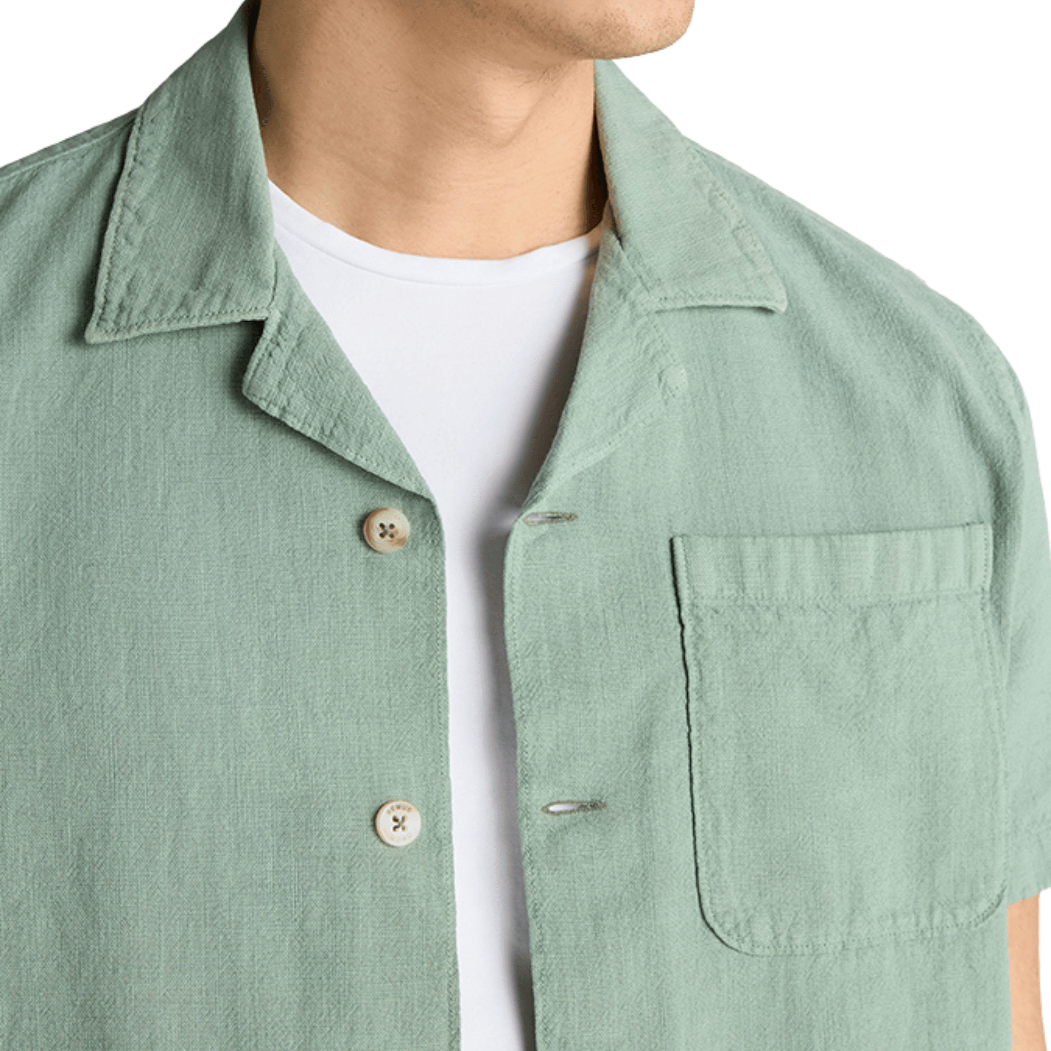 Mens Remus Uomo Green Casual S/s Shirt