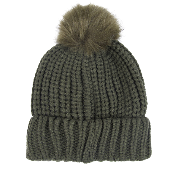 Womens Barbour Olive Saltburn Beanie