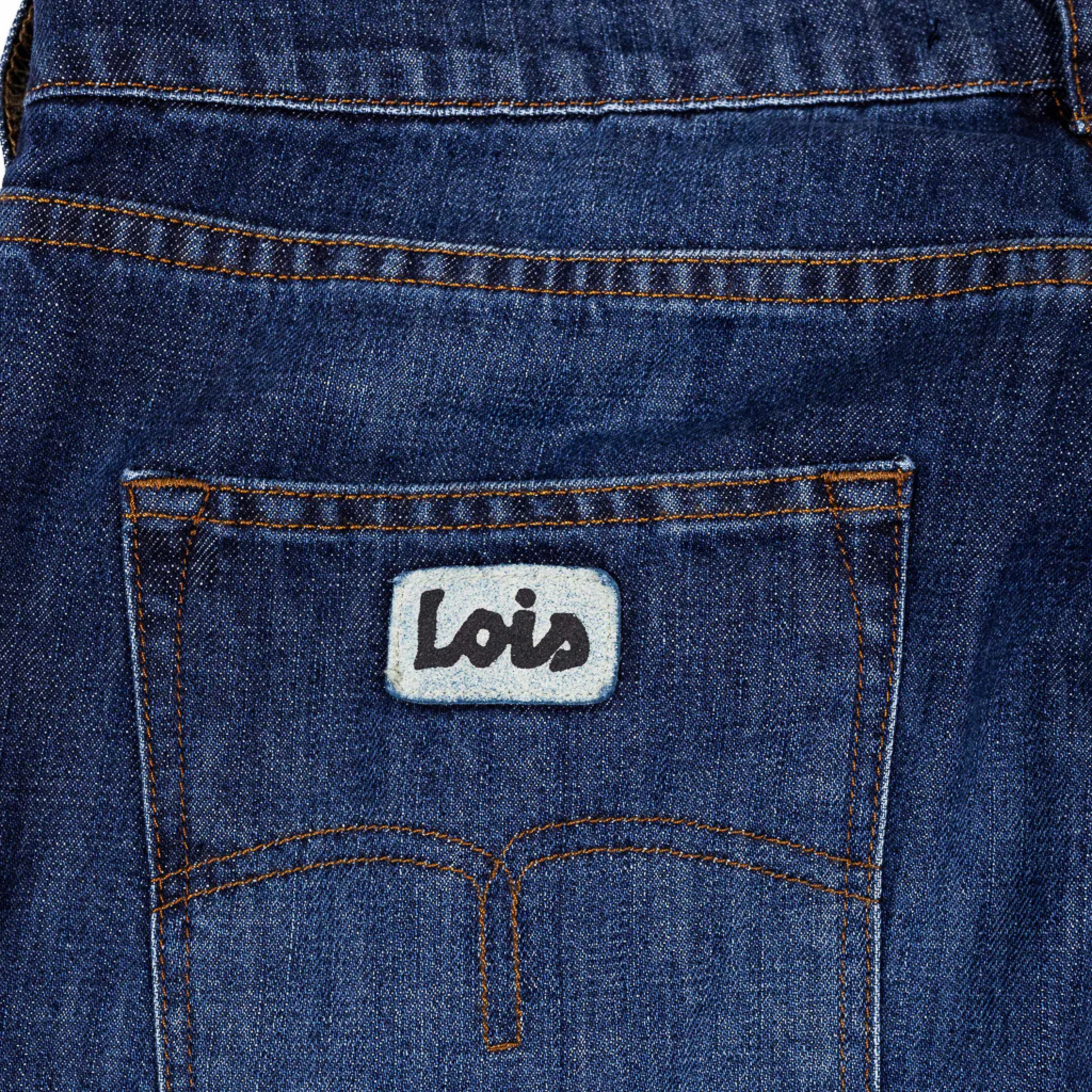 Mens Lois Dark Stone Wash Terrace Tapered Fit Jeans