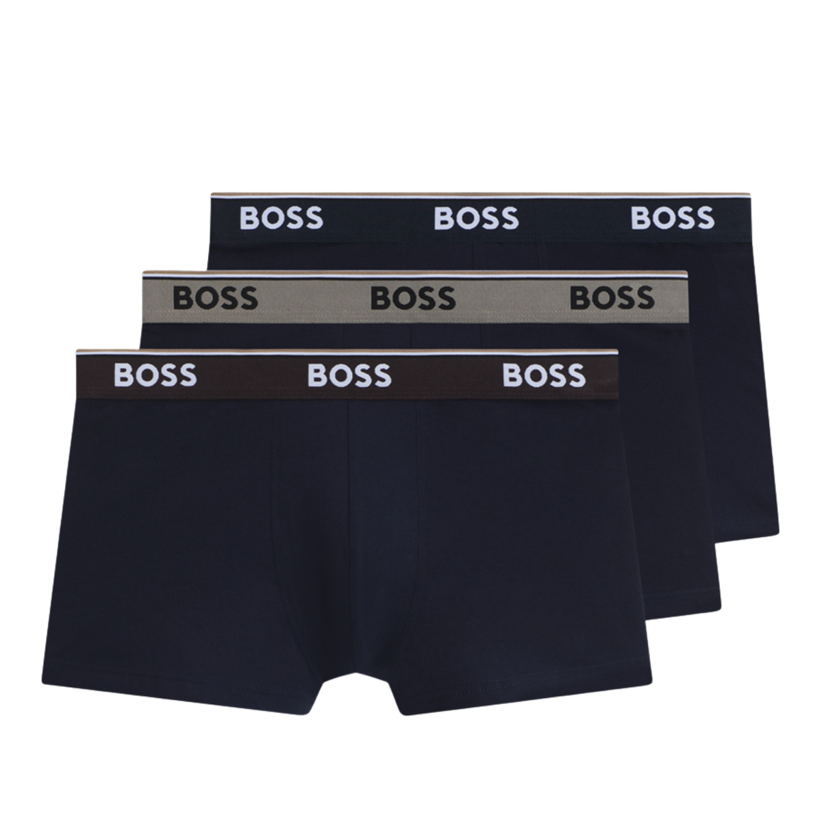 Mens BOSS Multi Power 3PK Trunks
