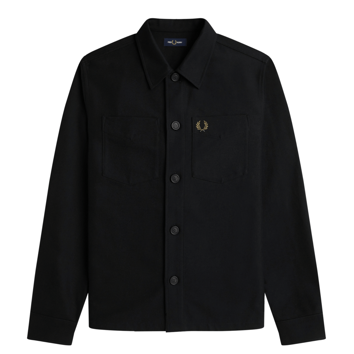 Mens Fred Perry Navy Brushed Twill Overshirt