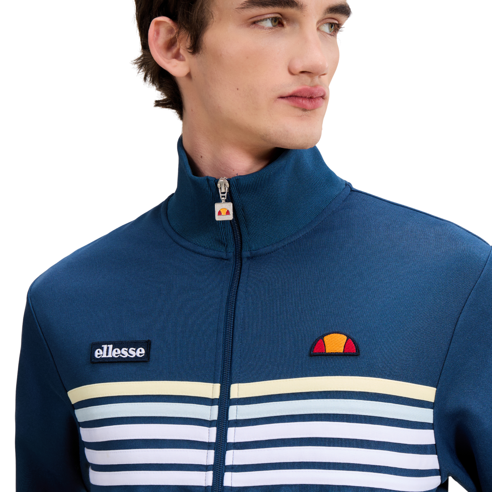 Mens Ellesse Blue/White Vicenza Track Jacket